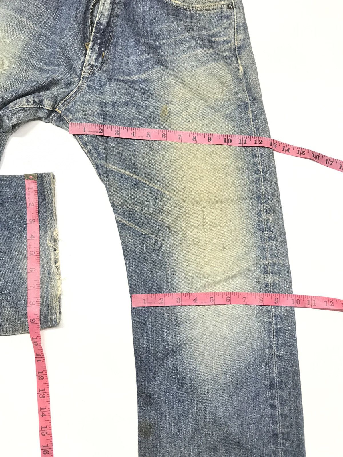 Edwin × Vintage VINTAGE SELVEDGE EDWIN 505 DISTRESSED DENIM Size US 32 / EU 48 - 19 Thumbnail