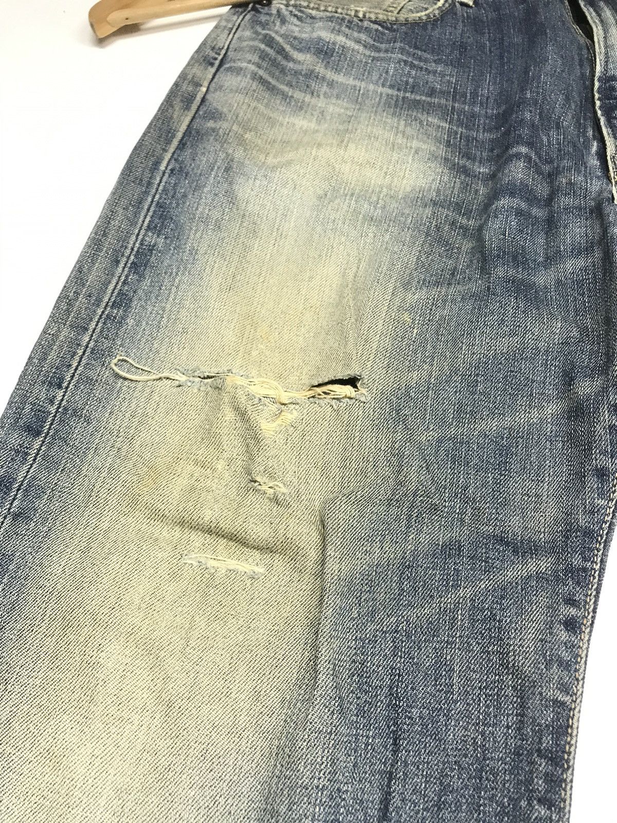 Edwin × Vintage VINTAGE SELVEDGE EDWIN 505 DISTRESSED DENIM Size US 32 / EU 48 - 3 Thumbnail