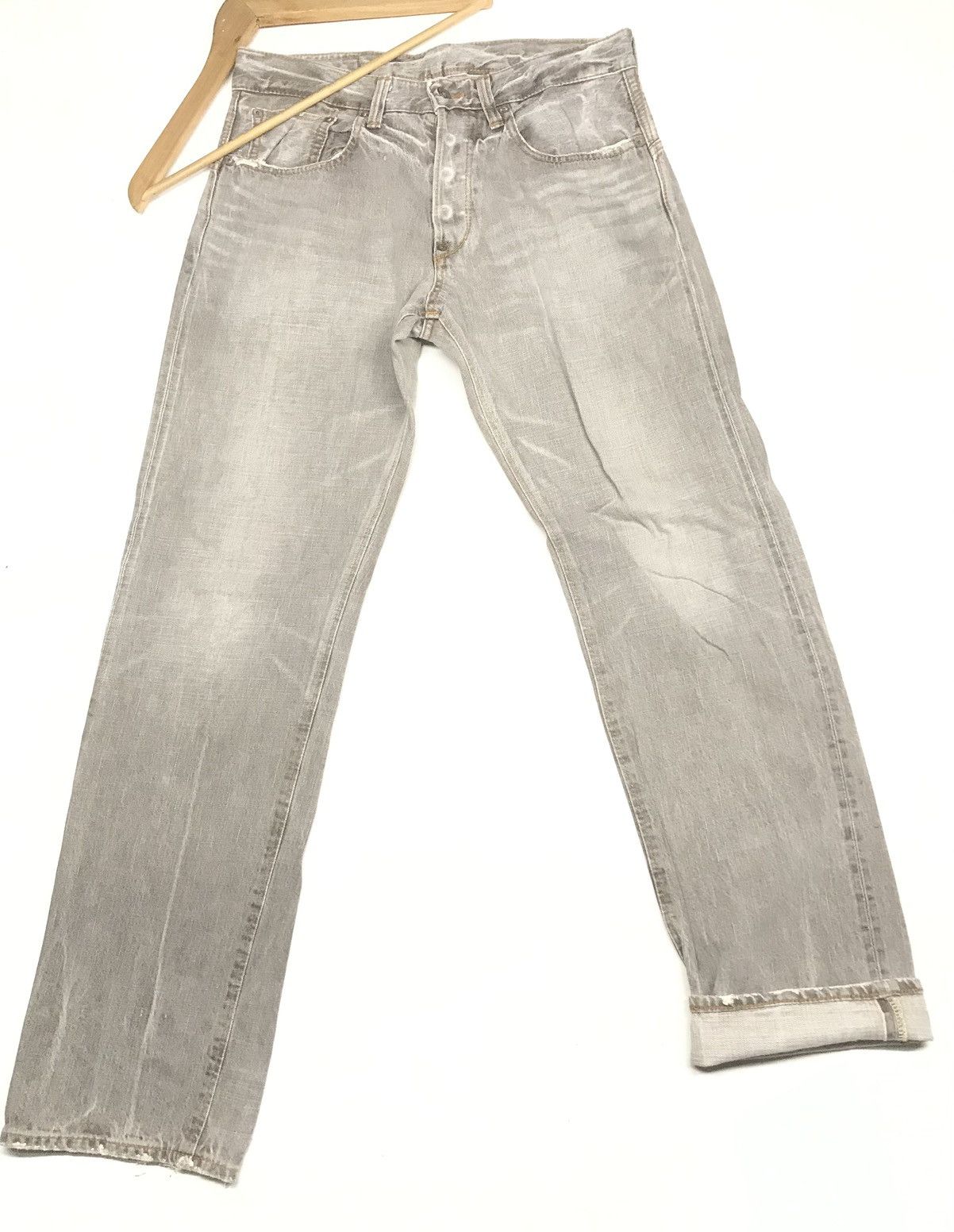 Edwin × Vintage VINTAGE RUSTY EDWIN DISTRESSED SELVEDGE DENIM Size US 30 / EU 46 - 1 Thumbnail