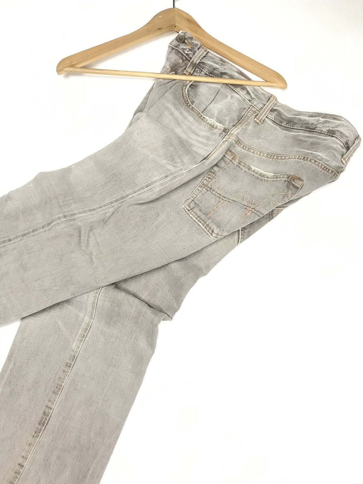 Edwin × Vintage VINTAGE RUSTY EDWIN DISTRESSED SELVEDGE DENIM Size US 30 / EU 46 - 16 Thumbnail