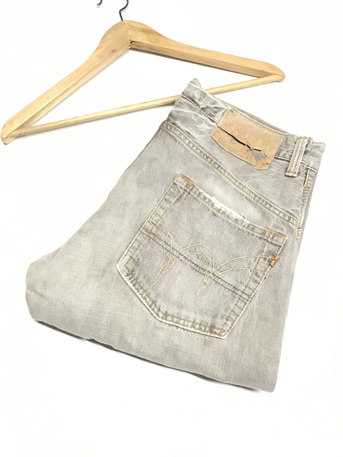 Edwin × Vintage VINTAGE RUSTY EDWIN DISTRESSED SELVEDGE DENIM Size US 30 / EU 46 - 20 Thumbnail