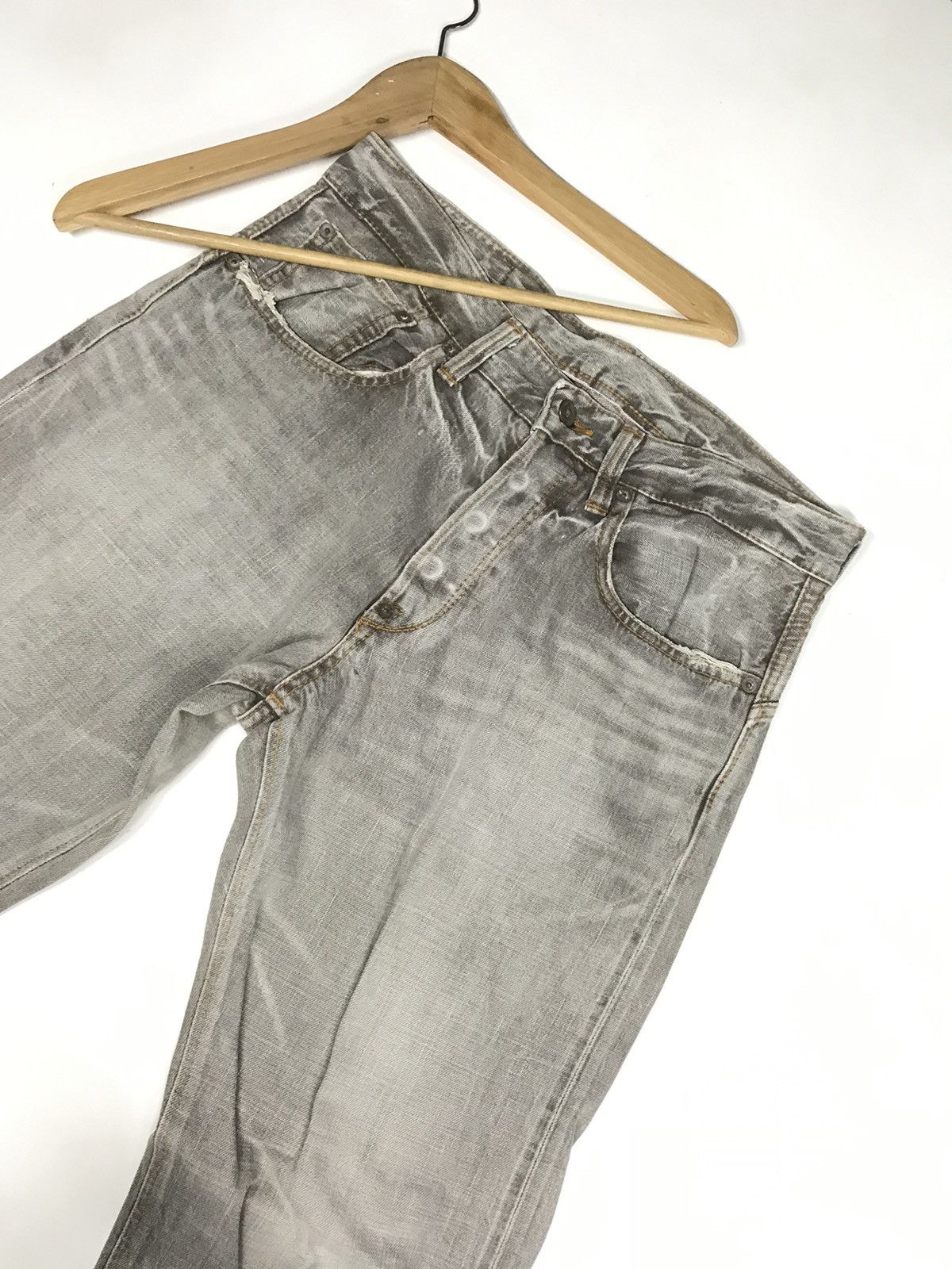 Edwin × Vintage VINTAGE RUSTY EDWIN DISTRESSED SELVEDGE DENIM Size US 30 / EU 46 - 3 Thumbnail