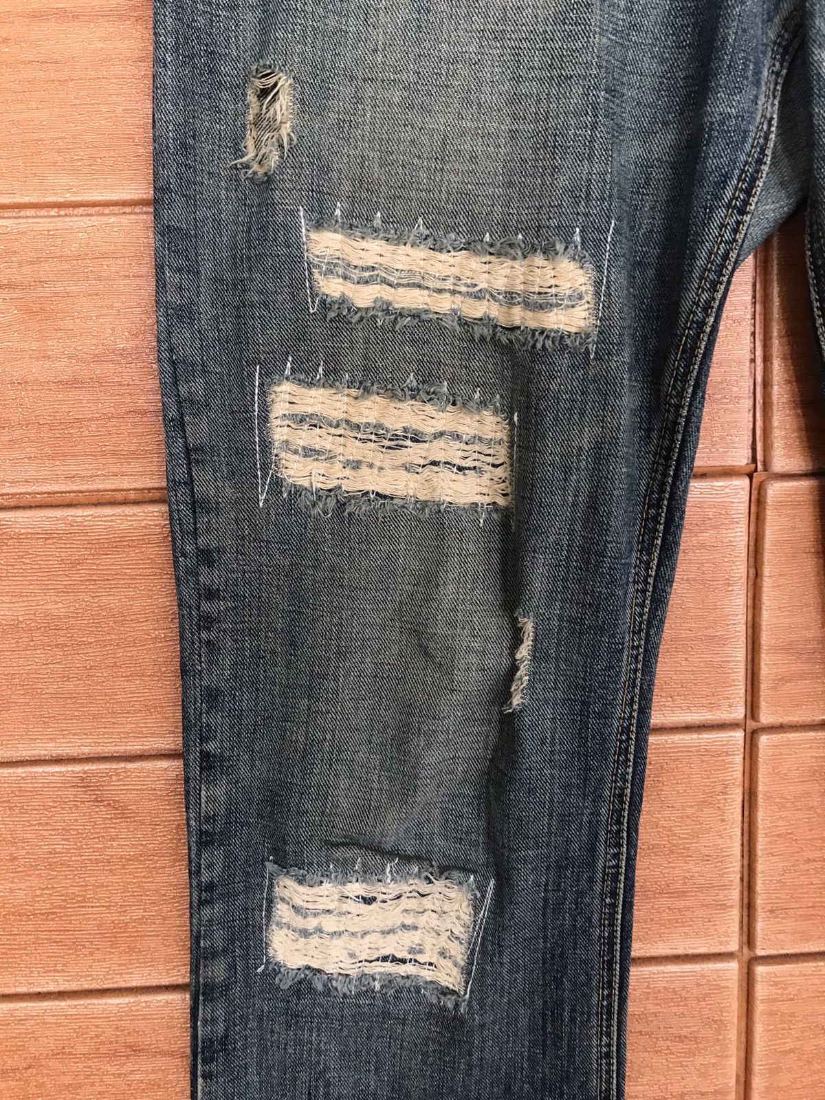 Kapital Mens Melrose Boro Distress Patchwork Denim Jeans Size US 34 / EU 50 - 5 Thumbnail