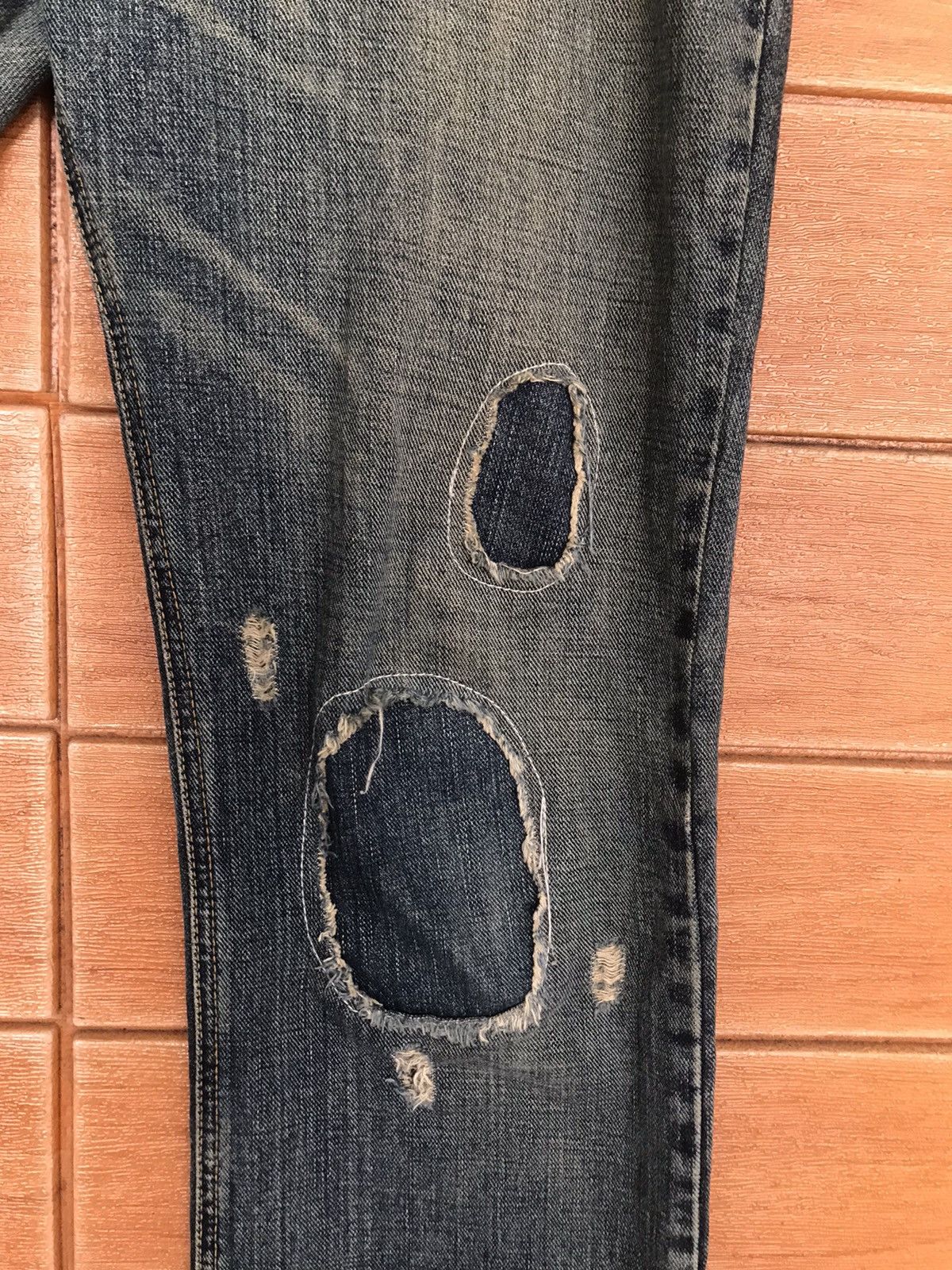 Kapital Mens Melrose Boro Distress Patchwork Denim Jeans Size US 34 / EU 50 - 6 Thumbnail