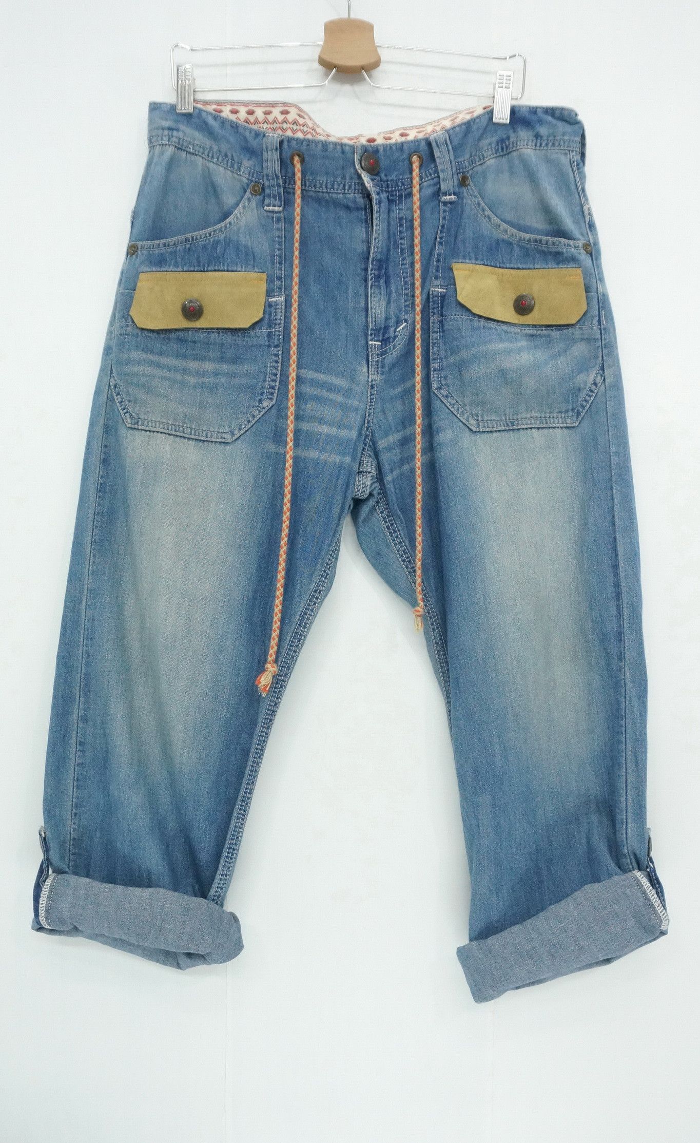 Edwin EDWIN Exclusive Vintage Lightweight Soft Roll up Denim Size US 37 - 8 Thumbnail