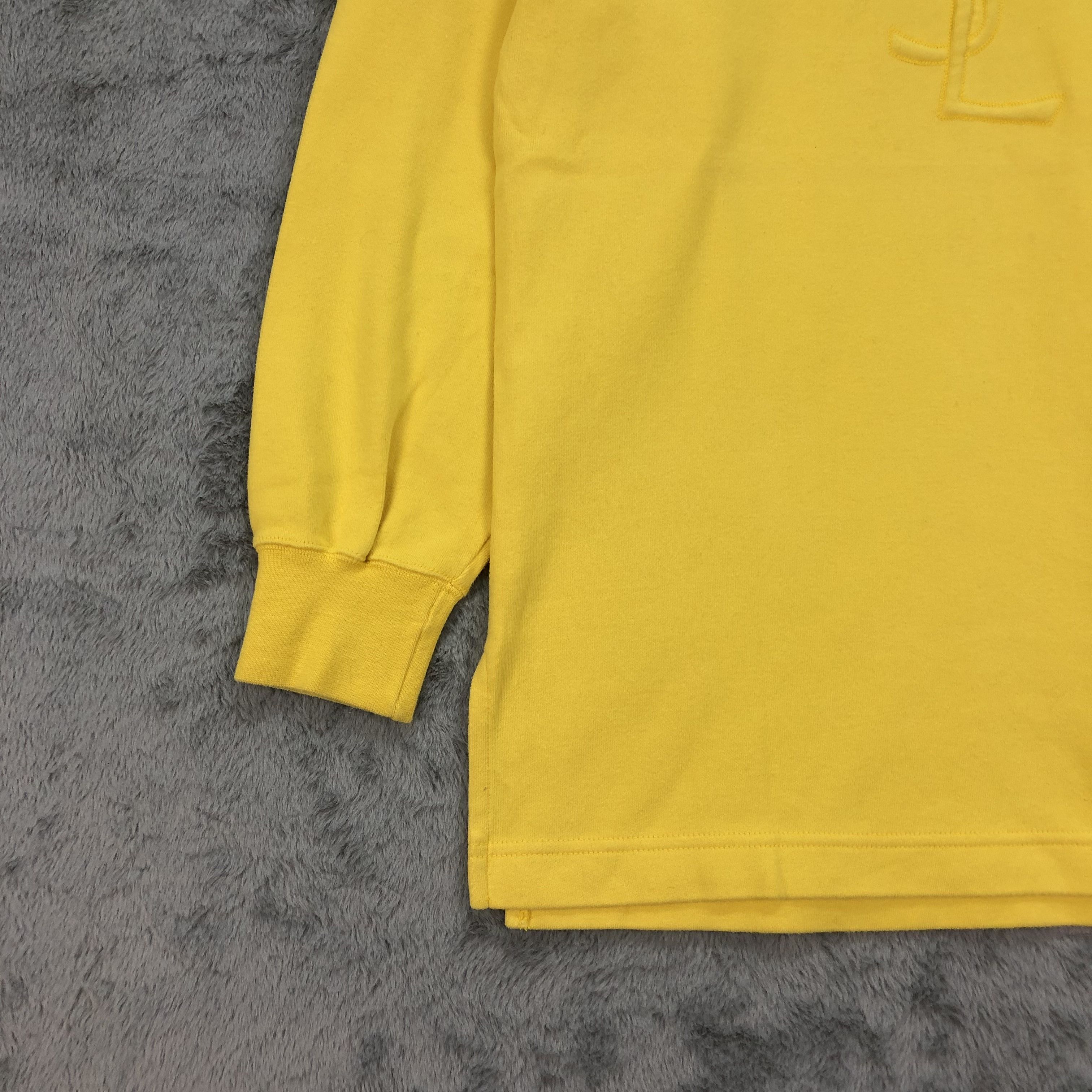 Yves Saint Laurent YSL Embroidery Big Logo All Yellow Sweater #4435-153 Size US M / EU 48-50 / 2 - 5 Thumbnail