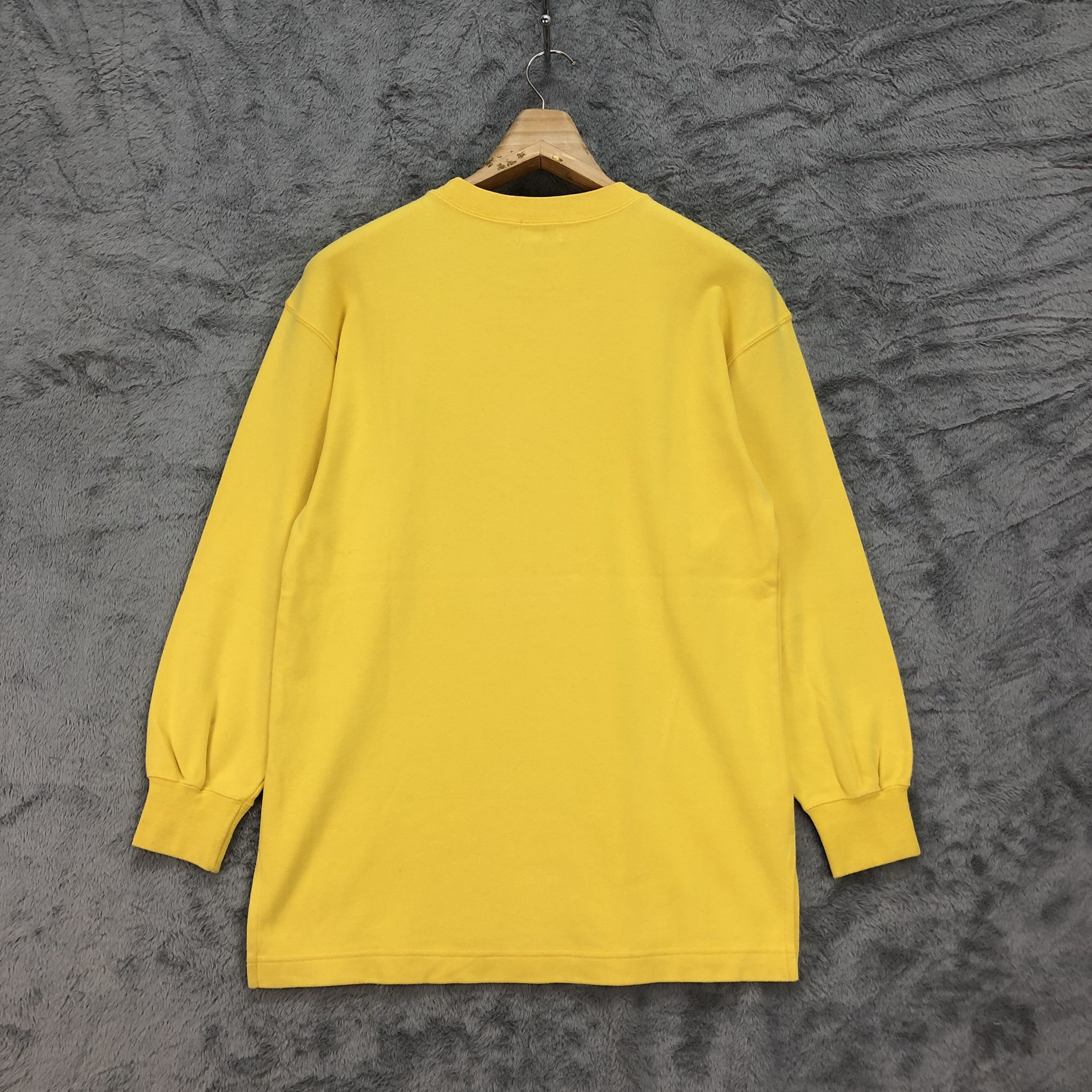 Yves Saint Laurent YSL Embroidery Big Logo All Yellow Sweater #4435-153 Size US M / EU 48-50 / 2 - 10 Thumbnail