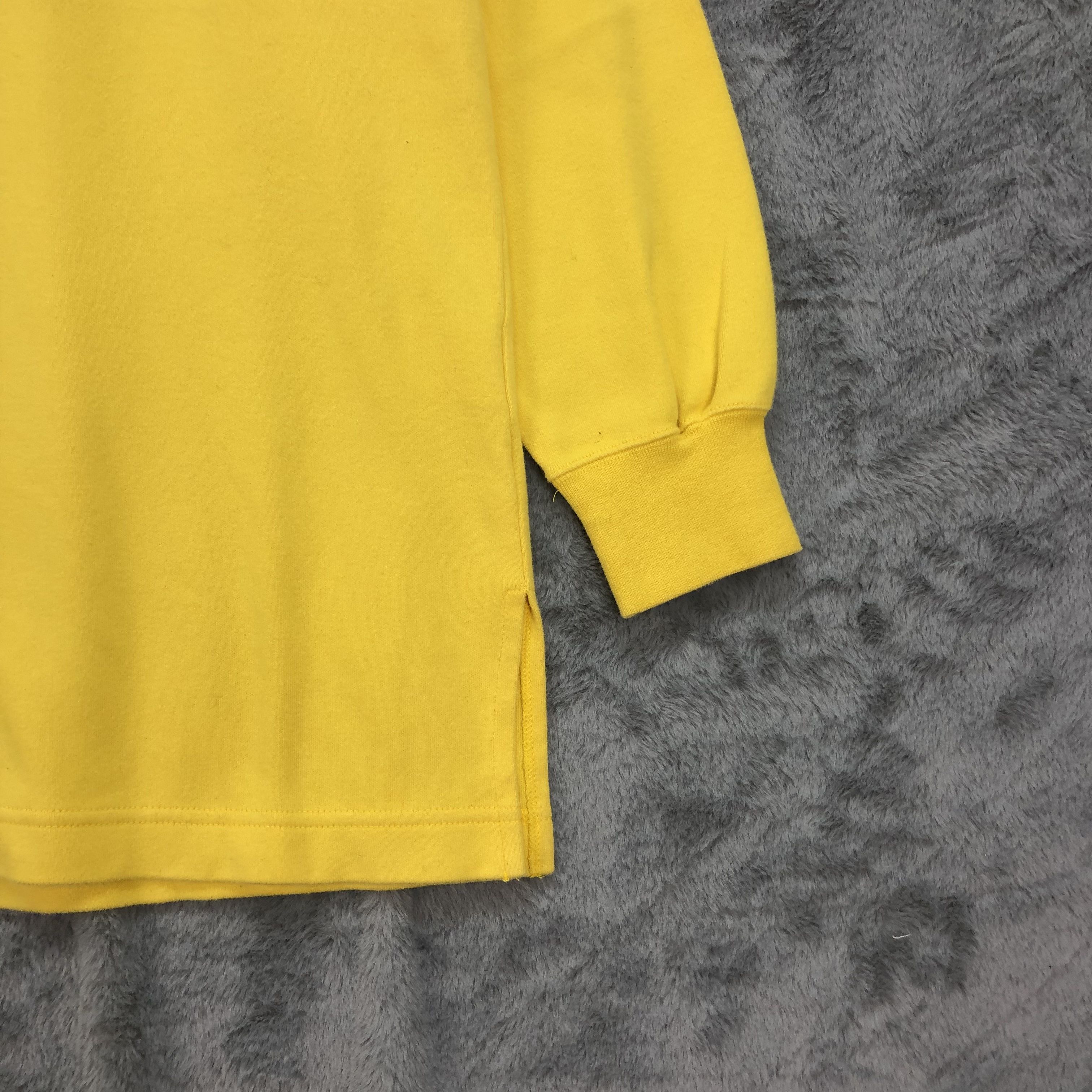 Yves Saint Laurent YSL Embroidery Big Logo All Yellow Sweater #4435-153 Size US M / EU 48-50 / 2 - 6 Thumbnail