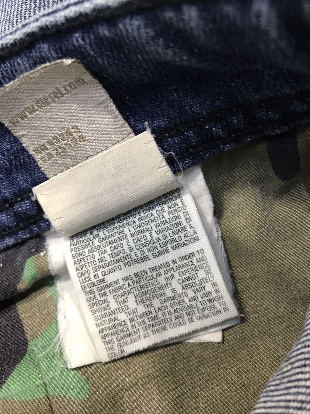 Diesel × Vintage Vtg Diesel Industry Back Side Pocket Big Logo Art Jeans Size US 33 - 17 Thumbnail