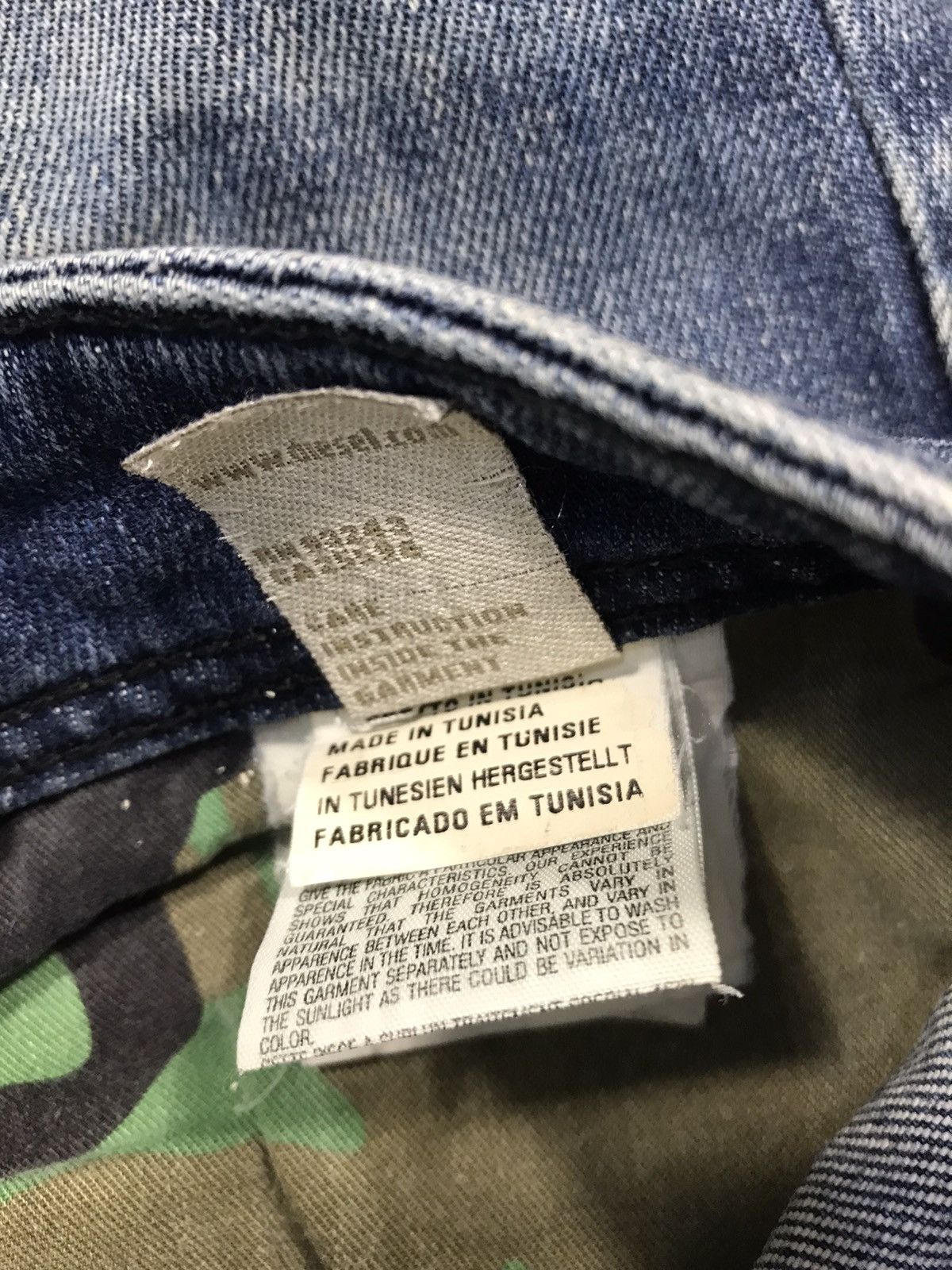 Diesel × Vintage Vtg Diesel Industry Back Side Pocket Big Logo Art Jeans Size US 33 - 16 Thumbnail