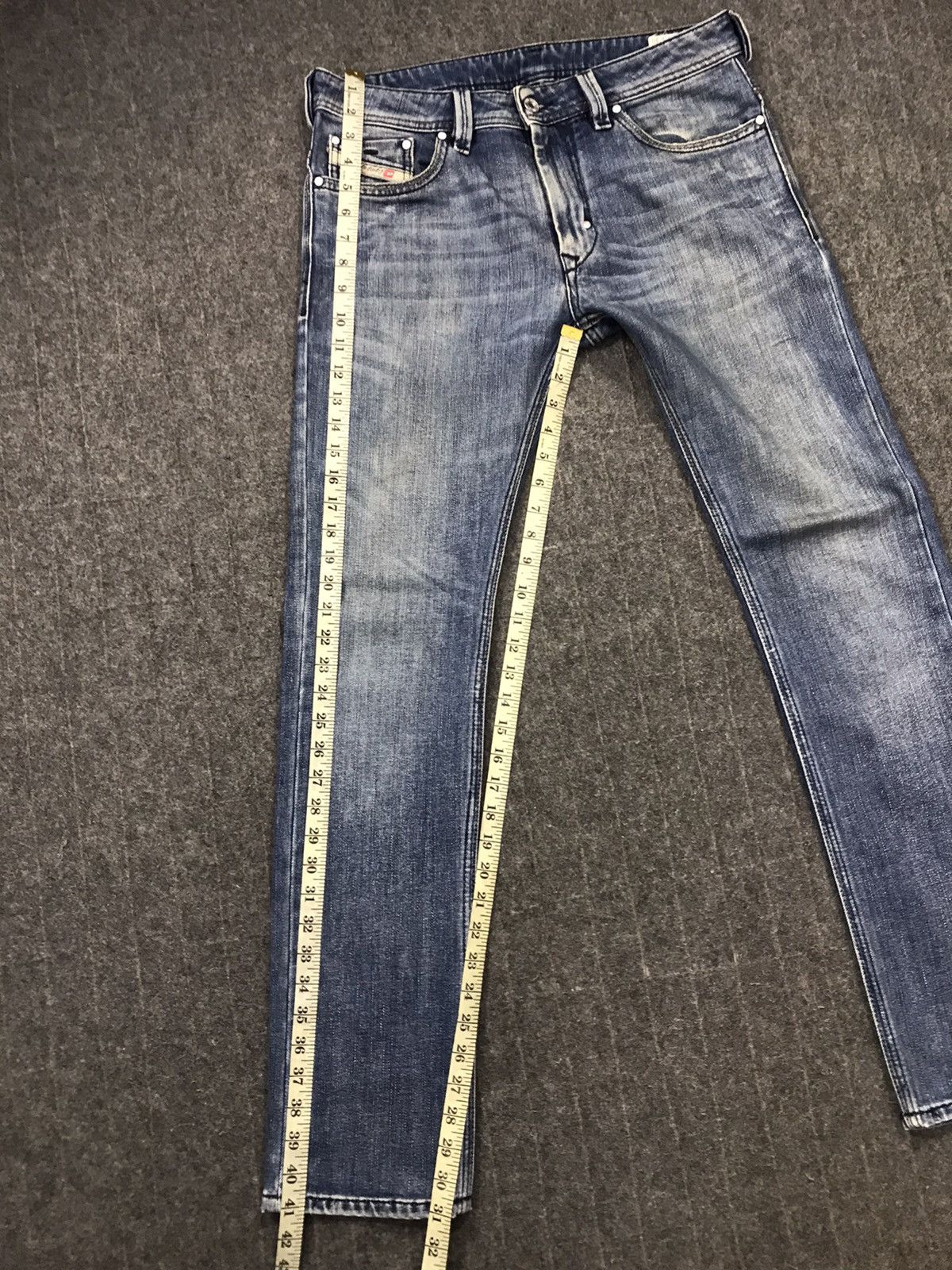 Diesel × Vintage Vtg Diesel Industry Back Side Pocket Big Logo Art Jeans Size US 33 - 21 Thumbnail