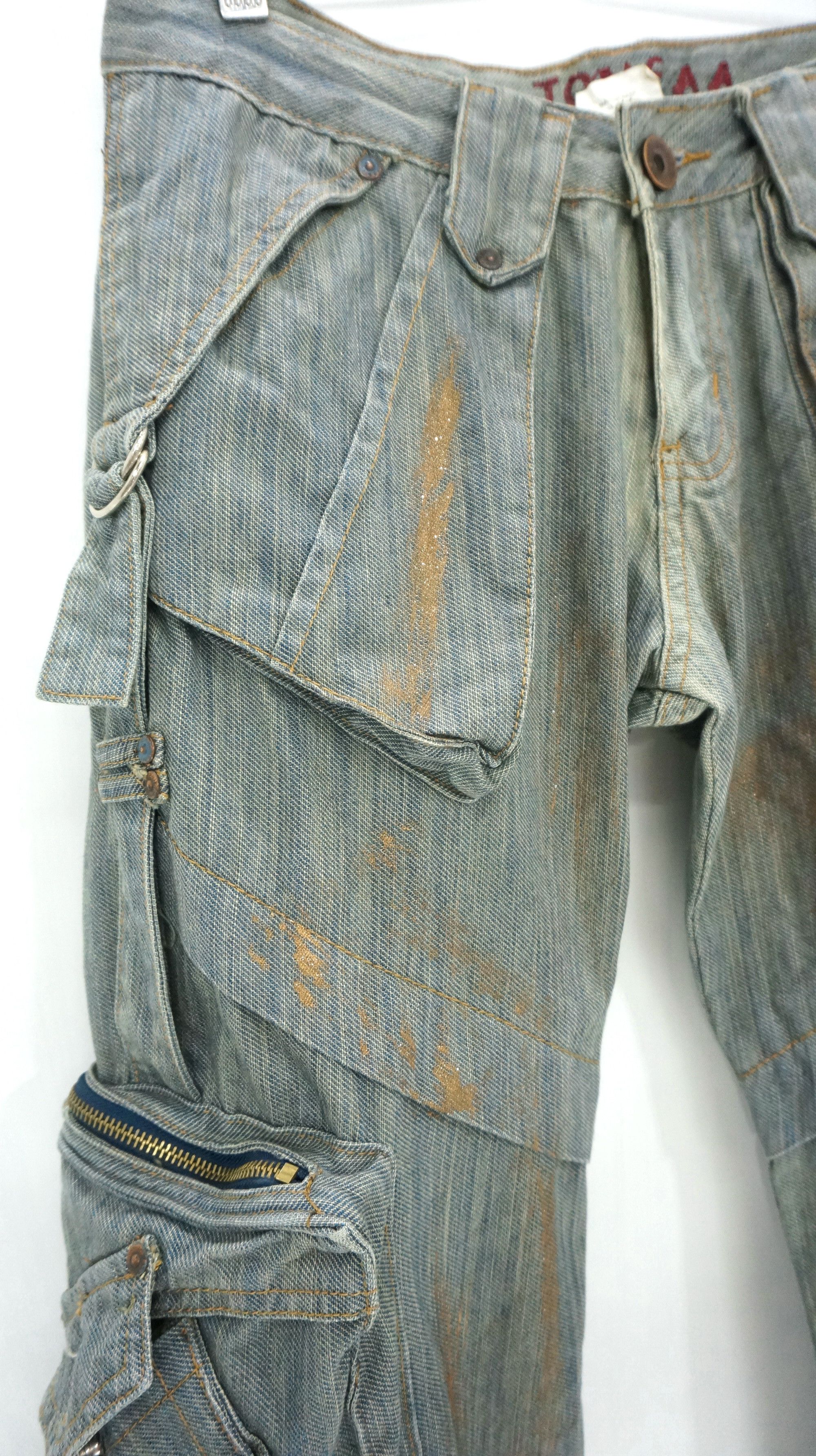 Japanese Brand RARE SICK 🔥 JONEAA Mud Wash Cargo Tactical Bondage Pants Size US 29 - 6 Thumbnail