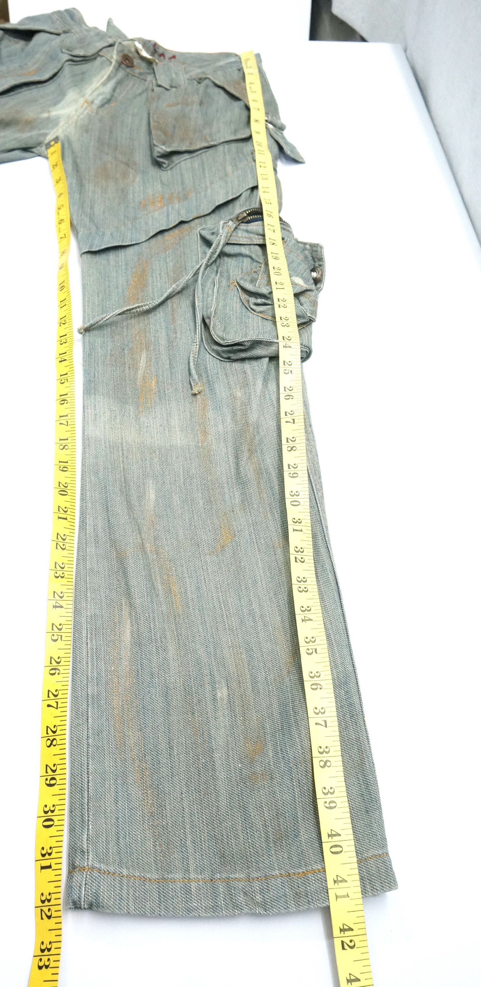 Japanese Brand RARE SICK 🔥 JONEAA Mud Wash Cargo Tactical Bondage Pants Size US 29 - 14 Thumbnail