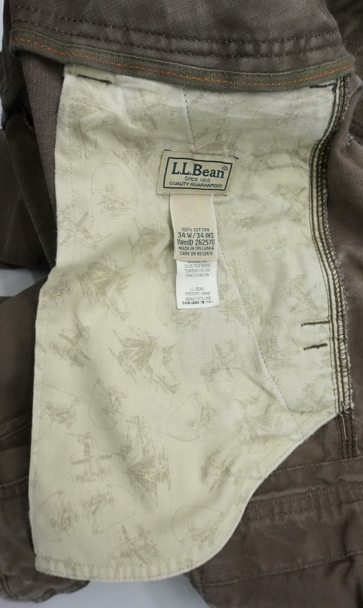 L.L. Bean 🔥 Vintage LL Bean Faded Brown Cargo Pants Size US 34 / EU 50 - 18 Thumbnail