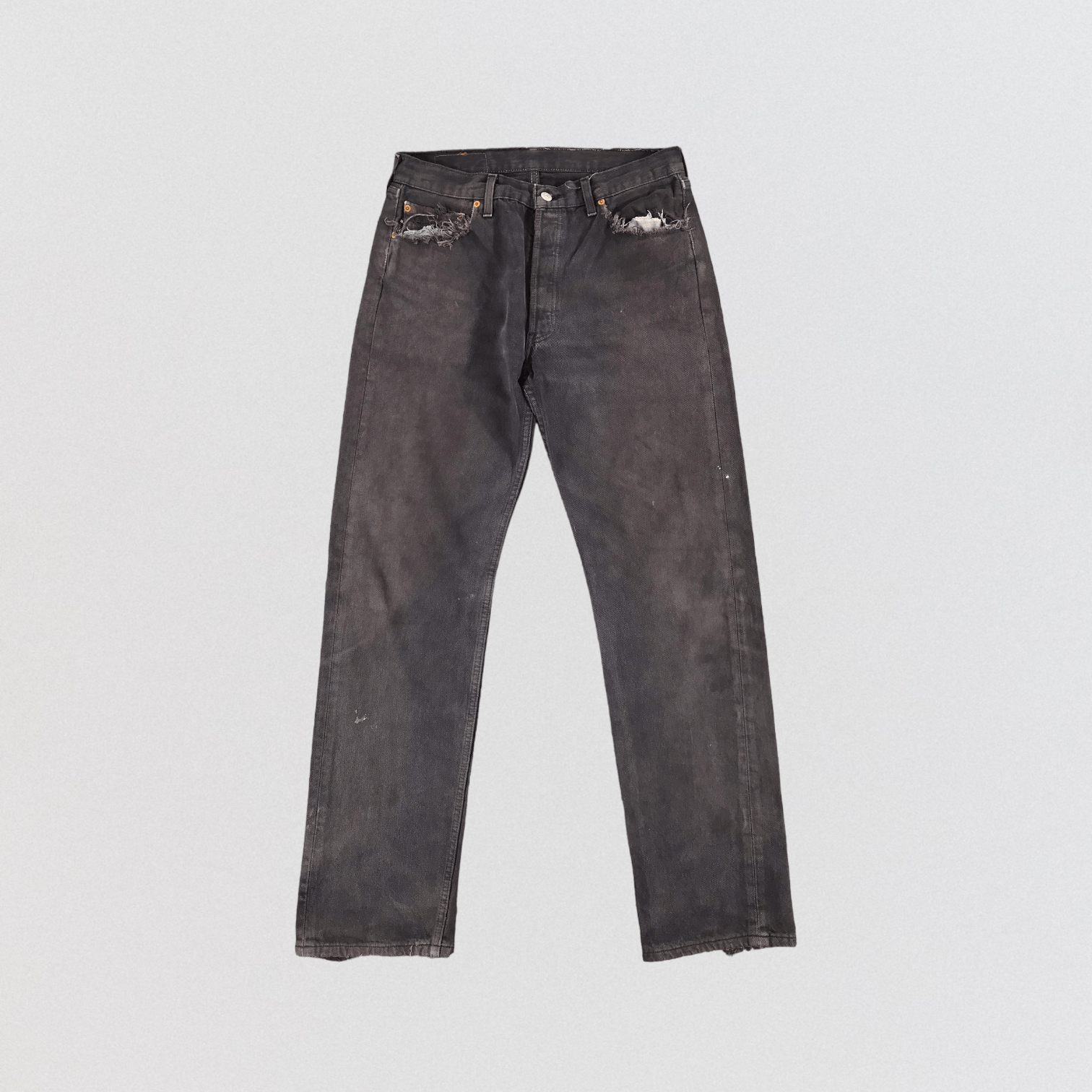 Levi's 90s Vintage Distress Levis 501 Jeans-JM1521 Size US 34 / EU 50 - 1 Thumbnail