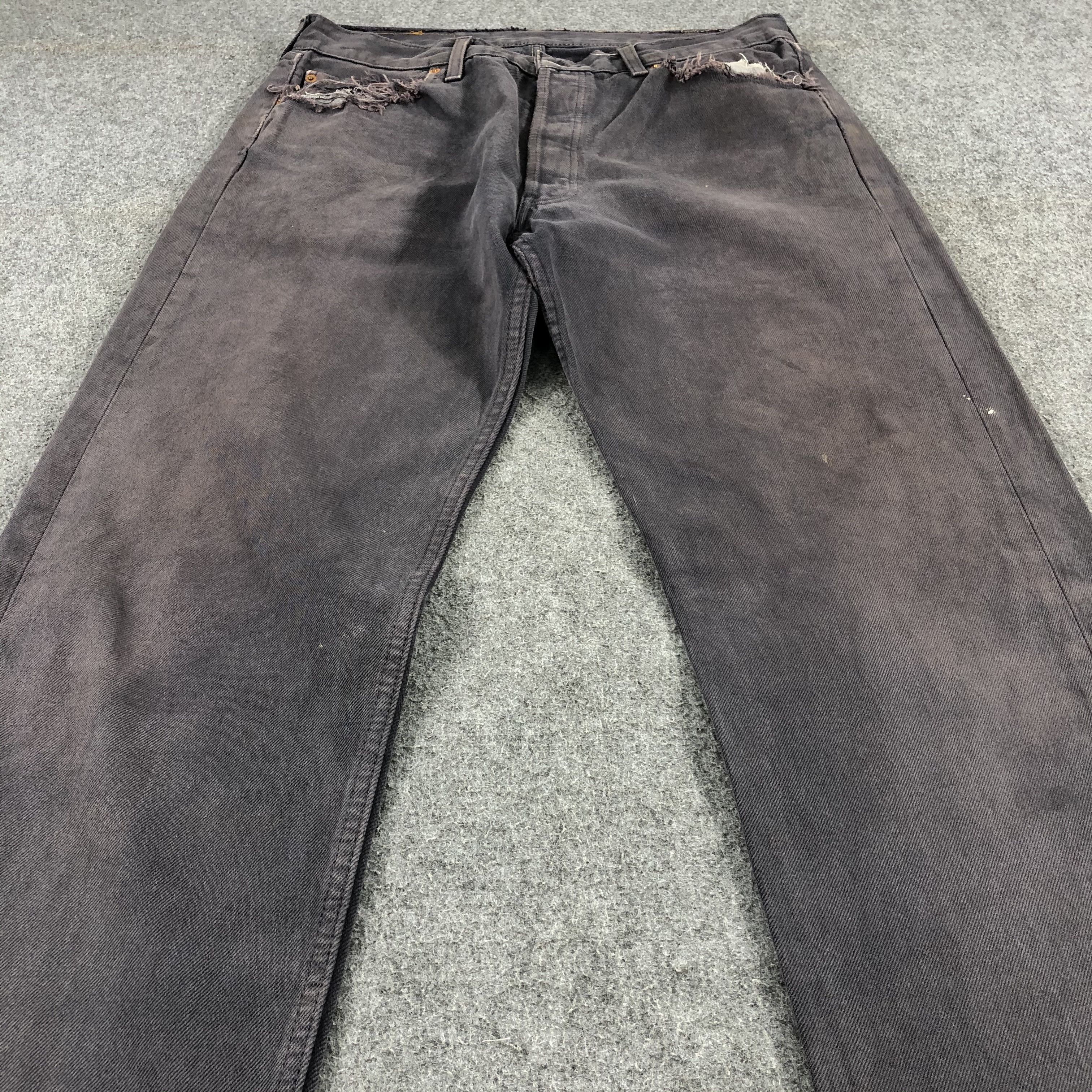 Levi's 90s Vintage Distress Levis 501 Jeans-JM1521 Size US 34 / EU 50 - 3 Thumbnail