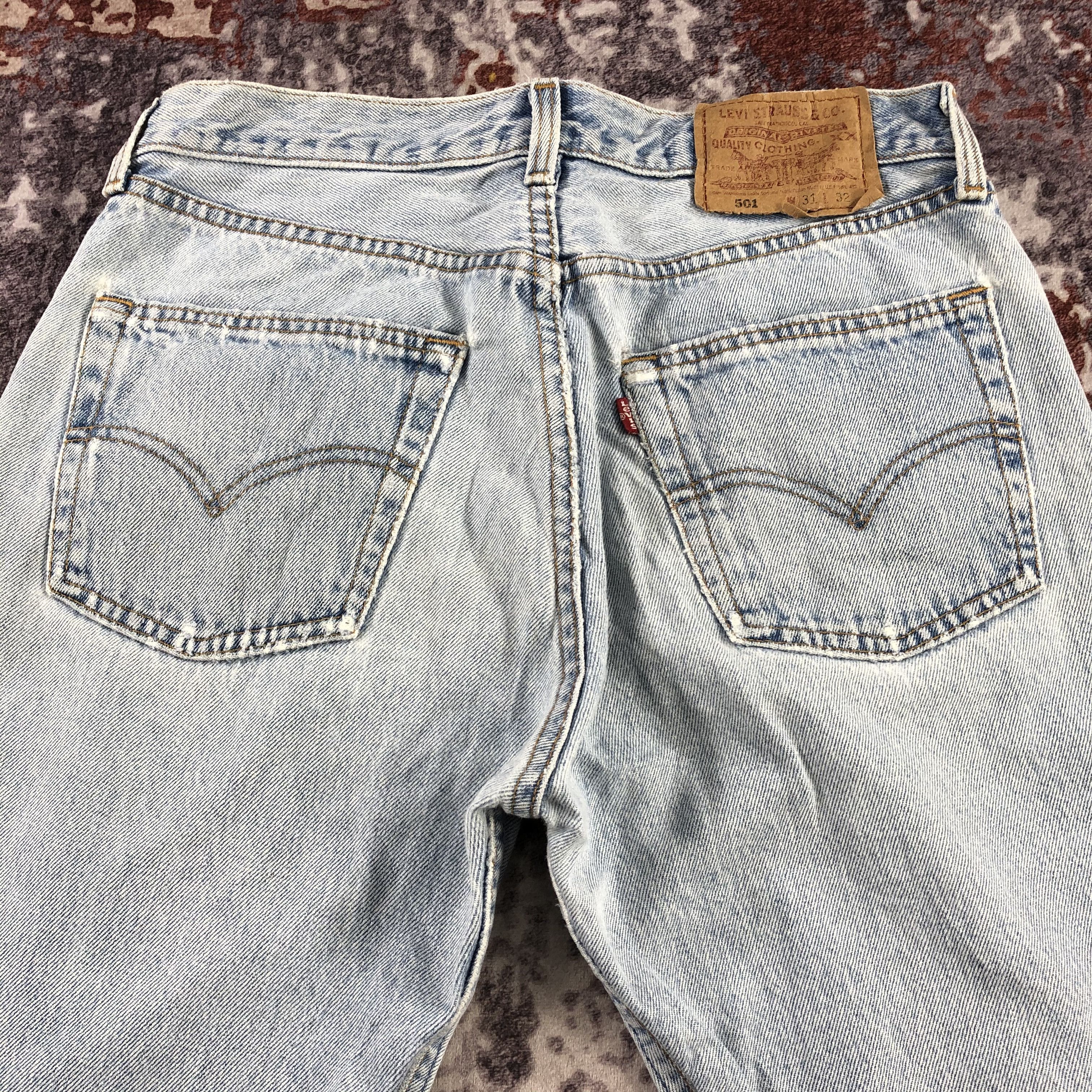 Levi's × Vintage 90s Vintage Light Wash Levis 501 Jeans-JM2901 Size US 30 / EU 46 - 4 Thumbnail