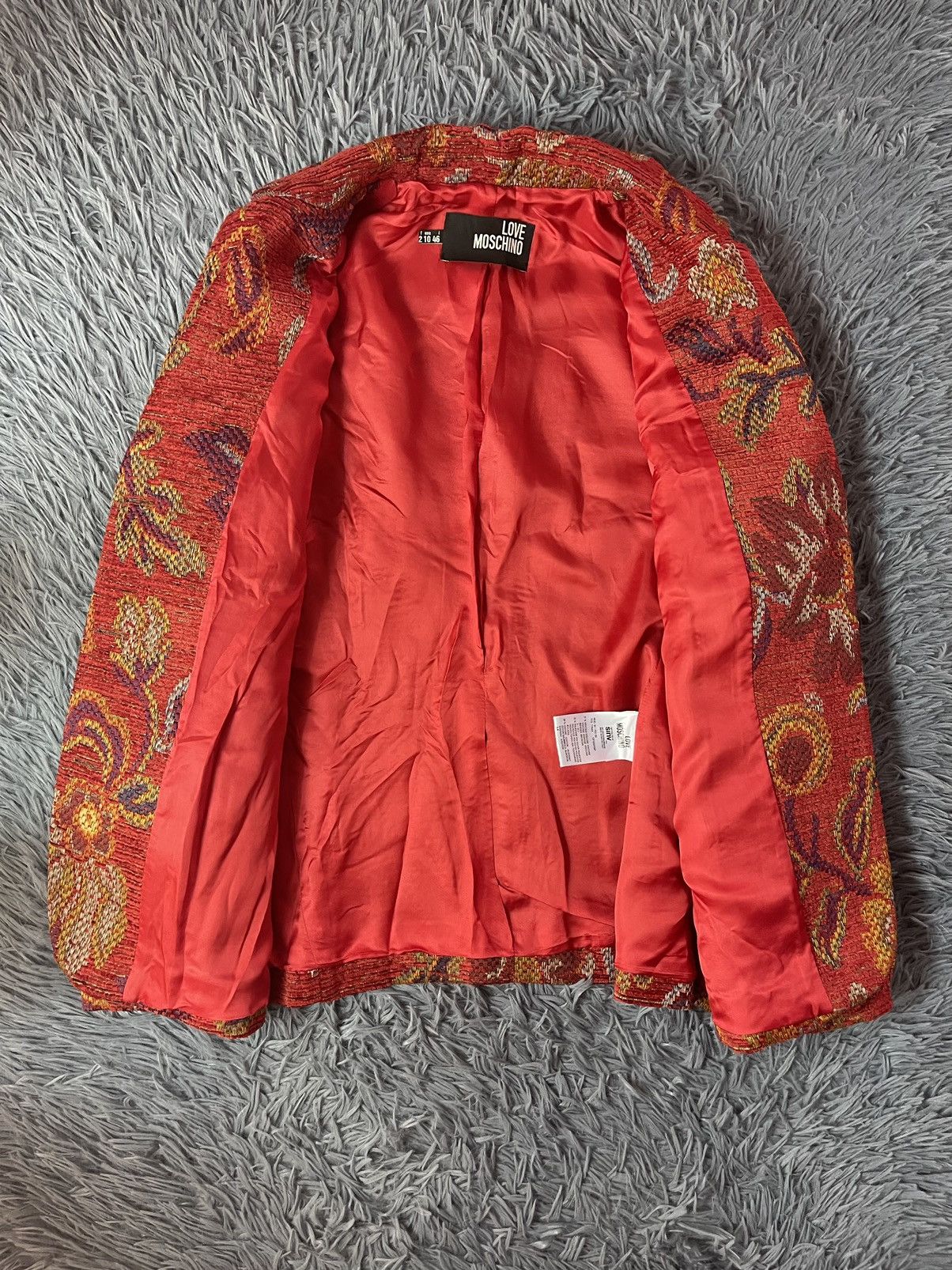 Love Moschino × Moschino Moschino avant garde textured floral print blazer Size L / US 10 / IT 46 - 8 Thumbnail