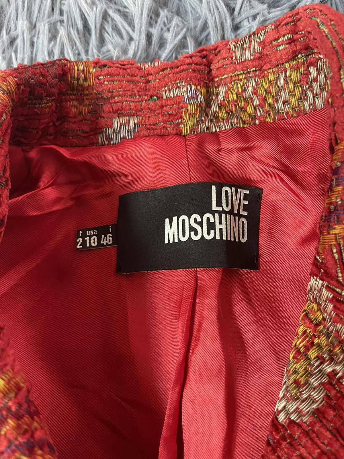 Love Moschino × Moschino Moschino avant garde textured floral print blazer Size L / US 10 / IT 46 - 6 Thumbnail