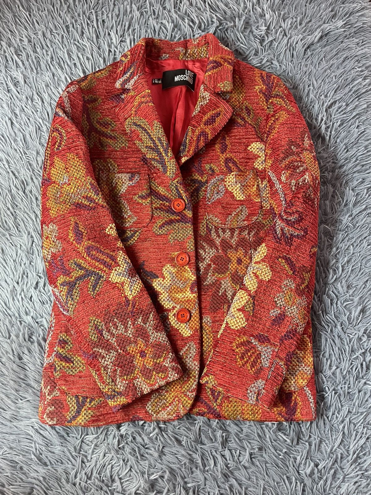 Love Moschino × Moschino Moschino avant garde textured floral print blazer Size L / US 10 / IT 46 - 5 Thumbnail