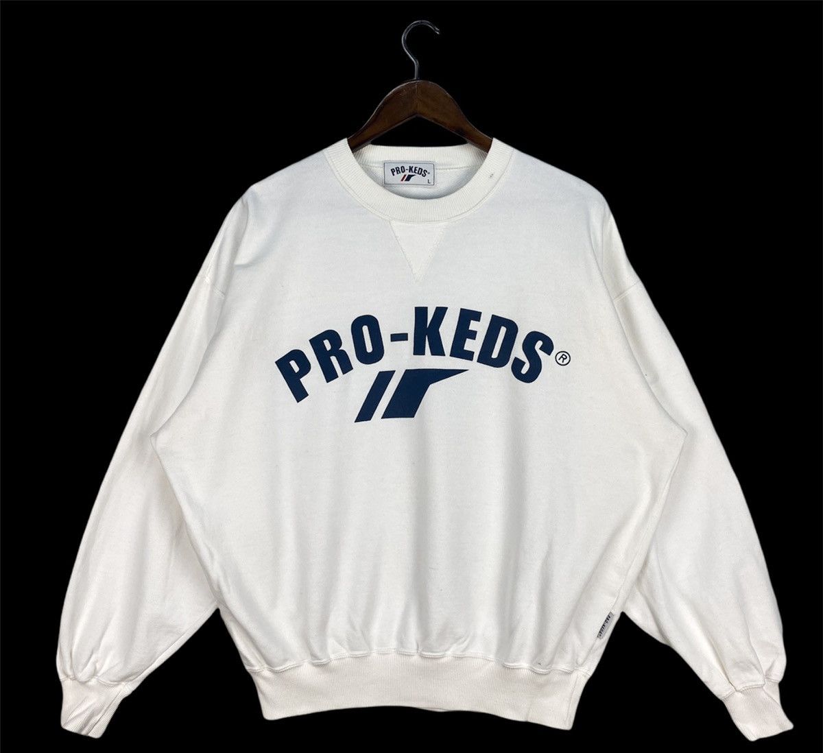 image of Pro Keds Spellout Logo Sweatshirt in White, Men's (Size Large)