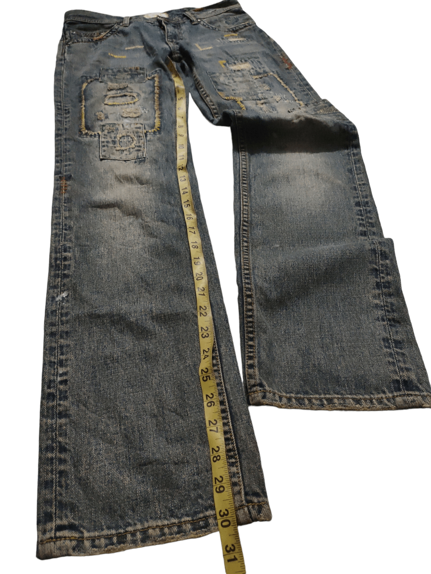 Japanese Brand Denime Jeans 'ar' Patchwork Inspired UNDERCOVER Design Size US 30 / EU 46 - 6 Thumbnail
