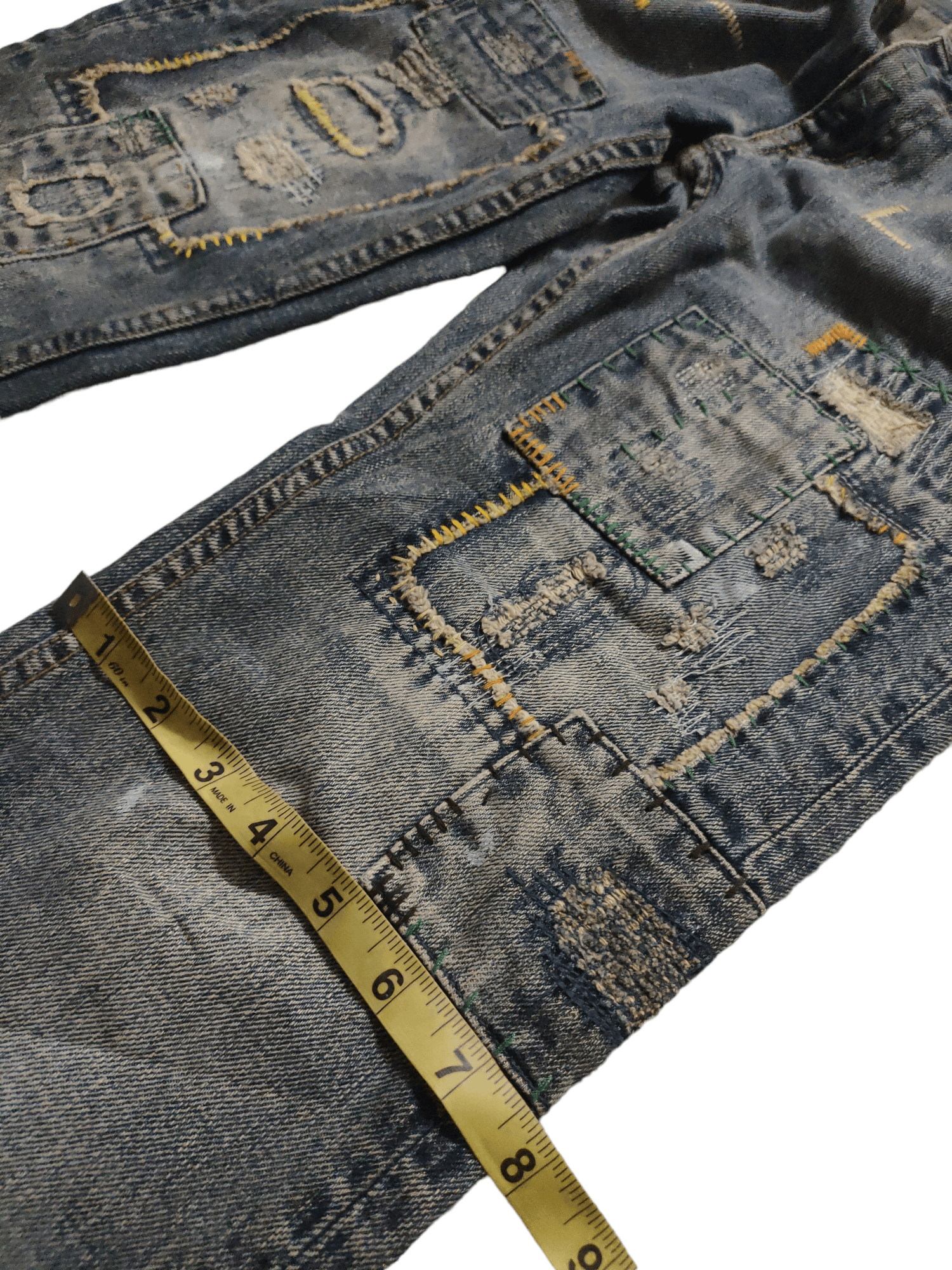 Japanese Brand Denime Jeans 'ar' Patchwork Inspired UNDERCOVER Design Size US 30 / EU 46 - 9 Thumbnail