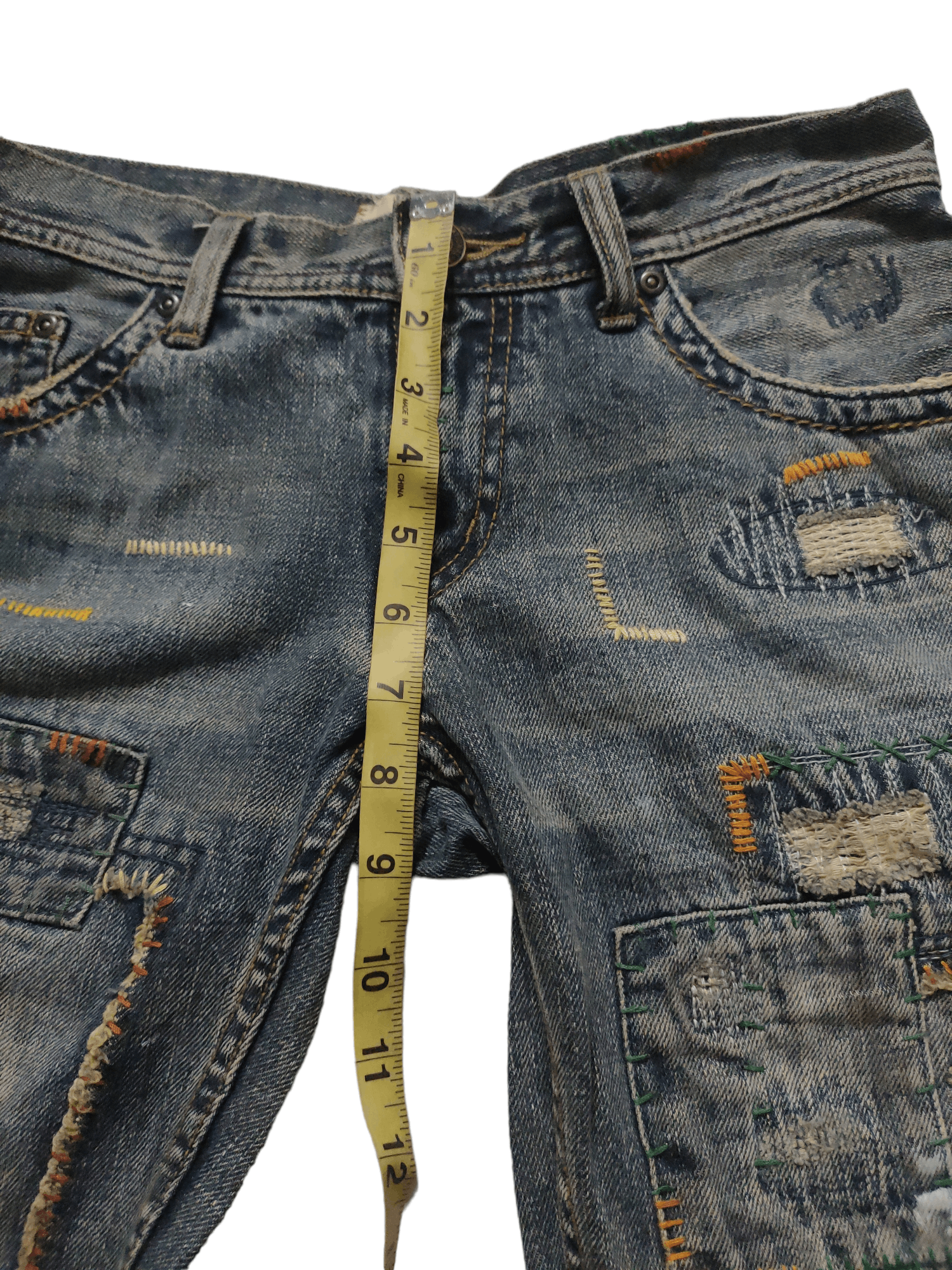 Japanese Brand Denime Jeans 'ar' Patchwork Inspired UNDERCOVER Design Size US 30 / EU 46 - 7 Thumbnail