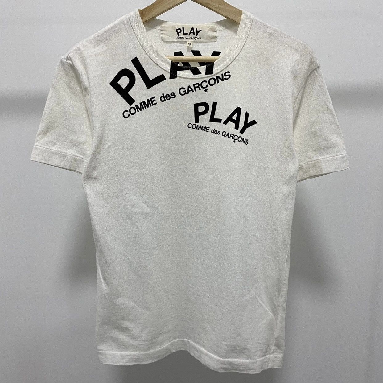 Comme des Garcons Play CDG Big Logo Tee Shirt Single Stitch