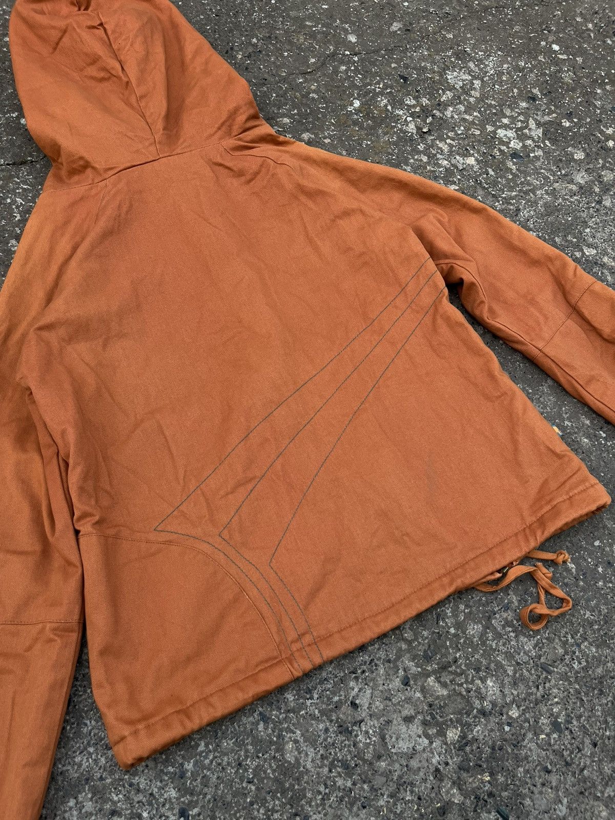 Vintage Vintage Asymmetrical Orange Zip Hoodie Jacket Deconstructed Size M / US 6-8 / IT 42-44 - 11 Thumbnail
