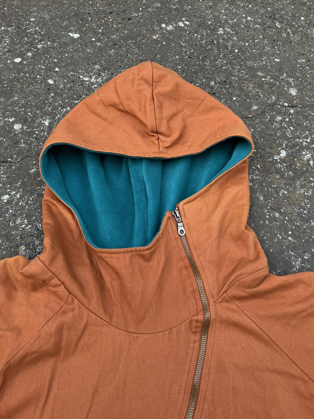 Vintage Vintage Asymmetrical Orange Zip Hoodie Jacket Deconstructed Size M / US 6-8 / IT 42-44 - 8 Thumbnail