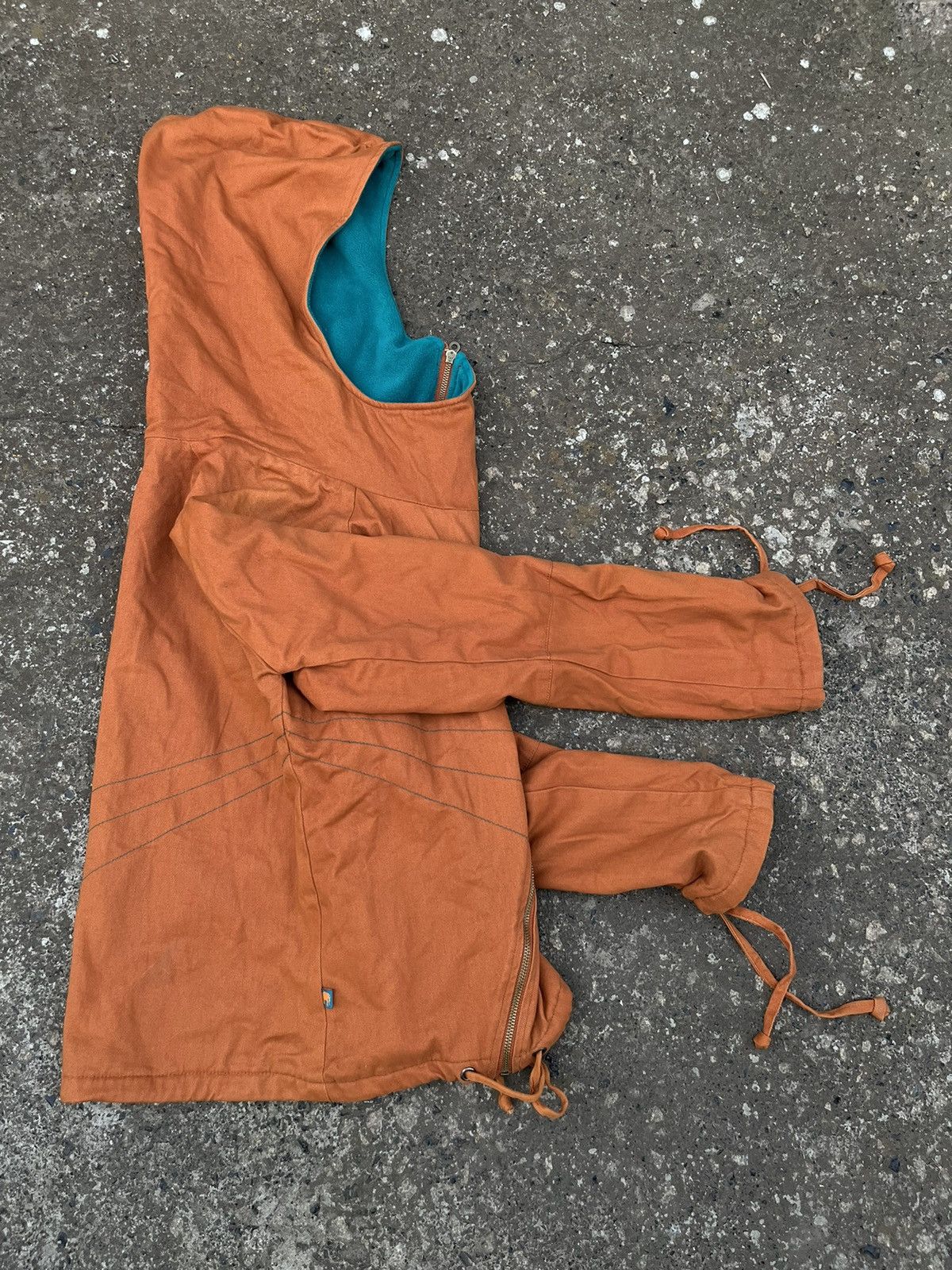 Vintage Vintage Asymmetrical Orange Zip Hoodie Jacket Deconstructed Size M / US 6-8 / IT 42-44 - 4 Thumbnail