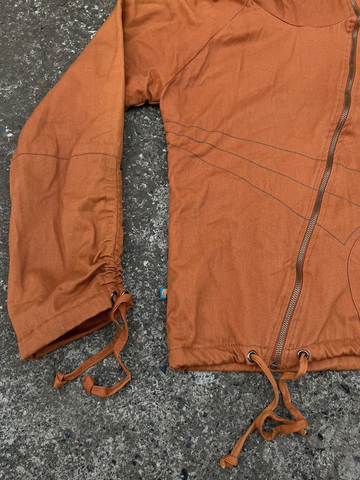 Vintage Vintage Asymmetrical Orange Zip Hoodie Jacket Deconstructed Size M / US 6-8 / IT 42-44 - 7 Thumbnail