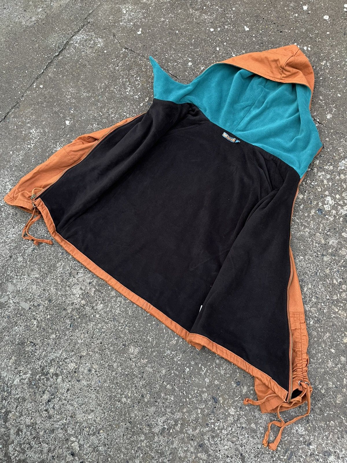 Vintage Vintage Asymmetrical Orange Zip Hoodie Jacket Deconstructed Size M / US 6-8 / IT 42-44 - 13 Thumbnail