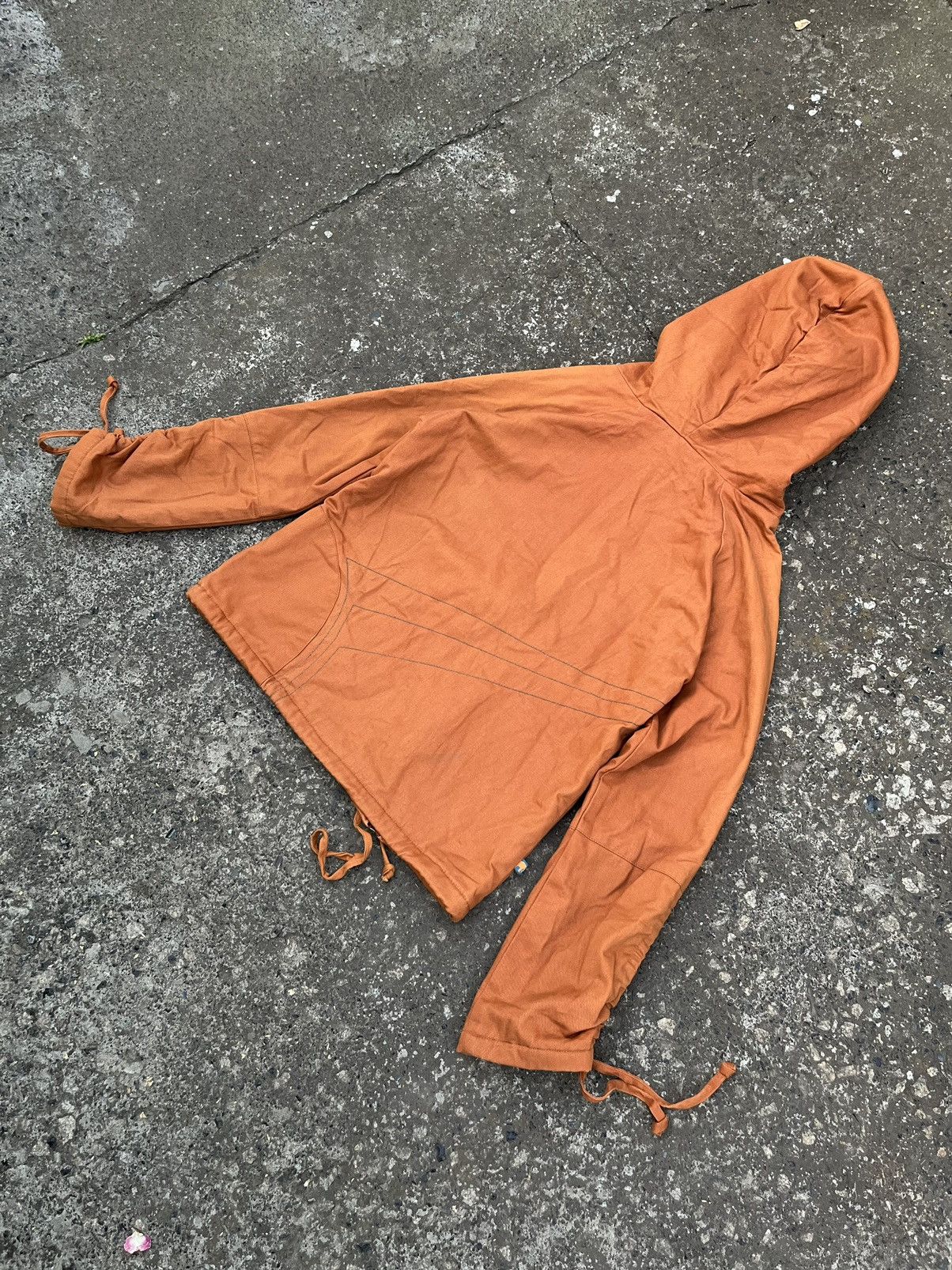Vintage Vintage Asymmetrical Orange Zip Hoodie Jacket Deconstructed Size M / US 6-8 / IT 42-44 - 5 Thumbnail