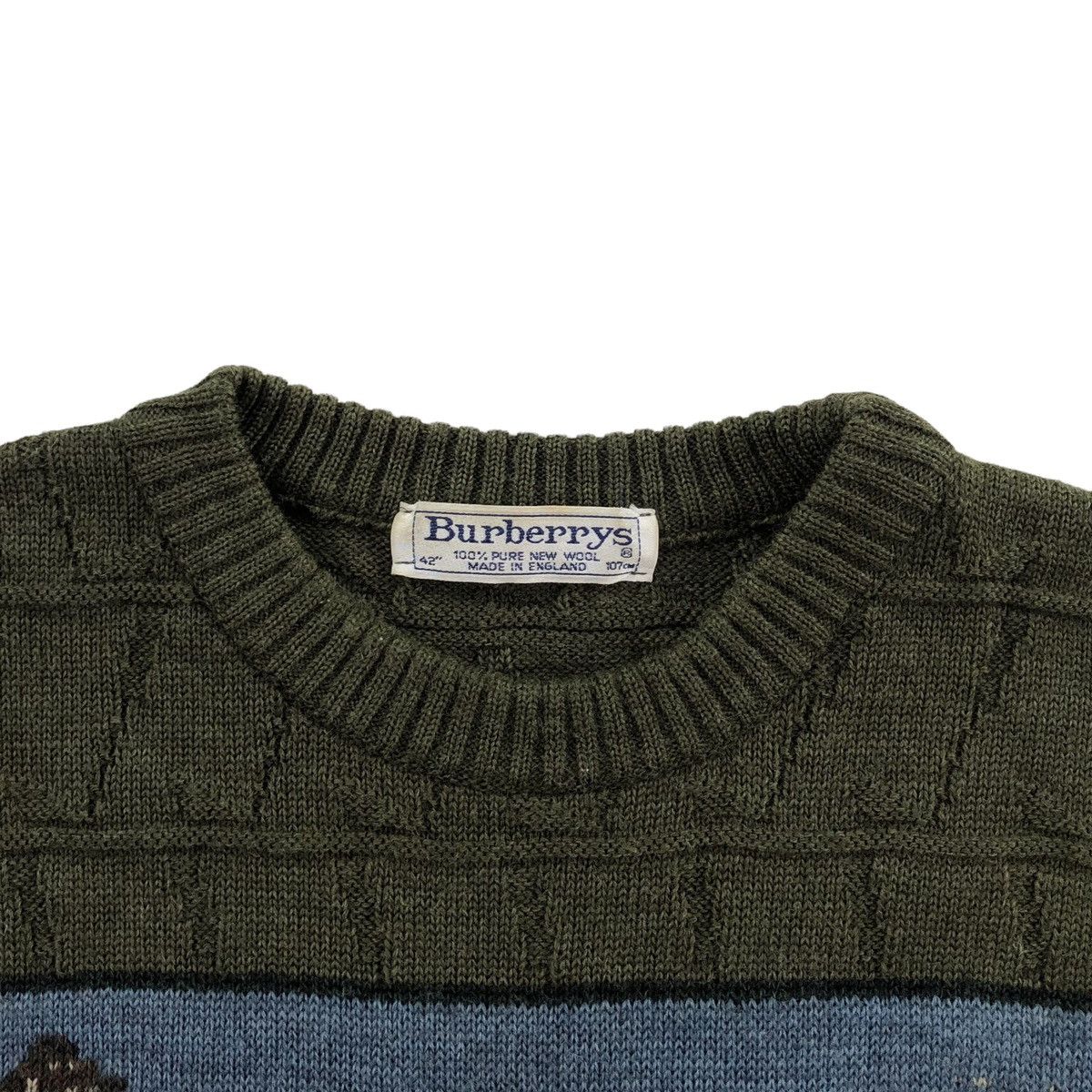 Burberry × Vintage Vintage Burberrys New Wool Golf Course Knit Sweatshirt Size US L / EU 52-54 / 3 - 9 Thumbnail