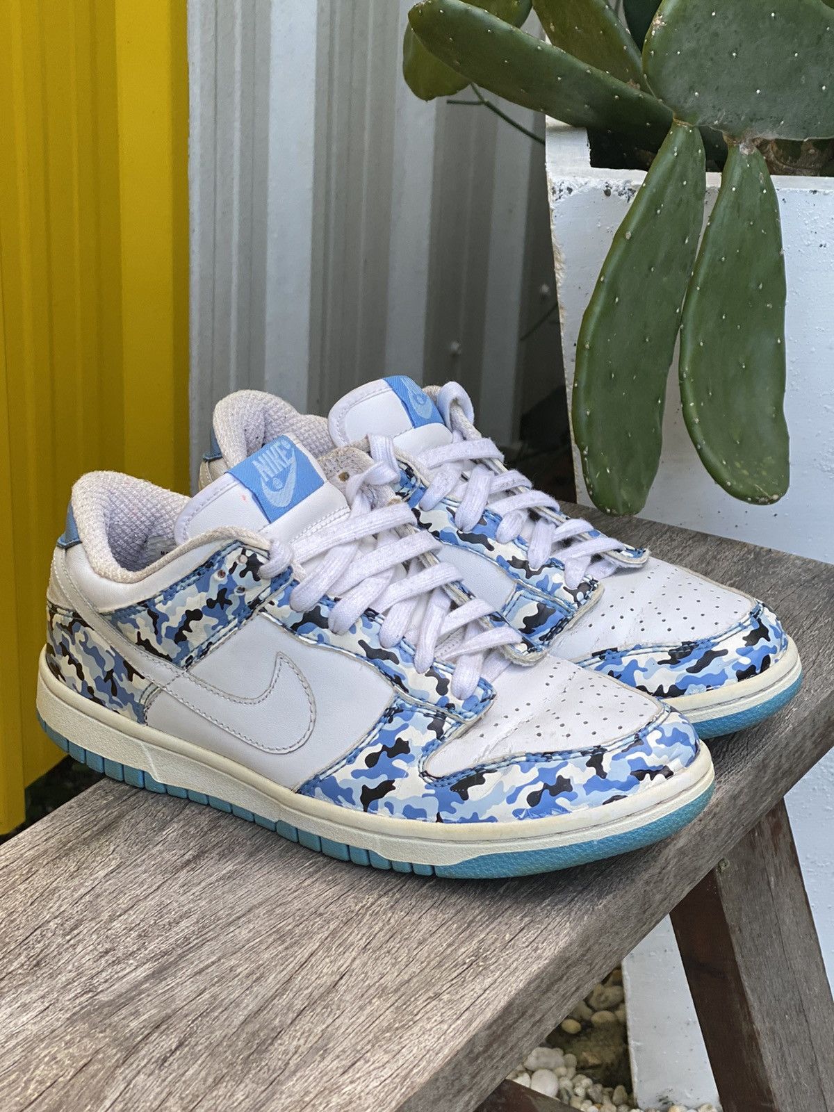 Nike Rare Nike dunk low camo blue white 2006 Size US 7.5 / IT 37.5 - 12 Thumbnail