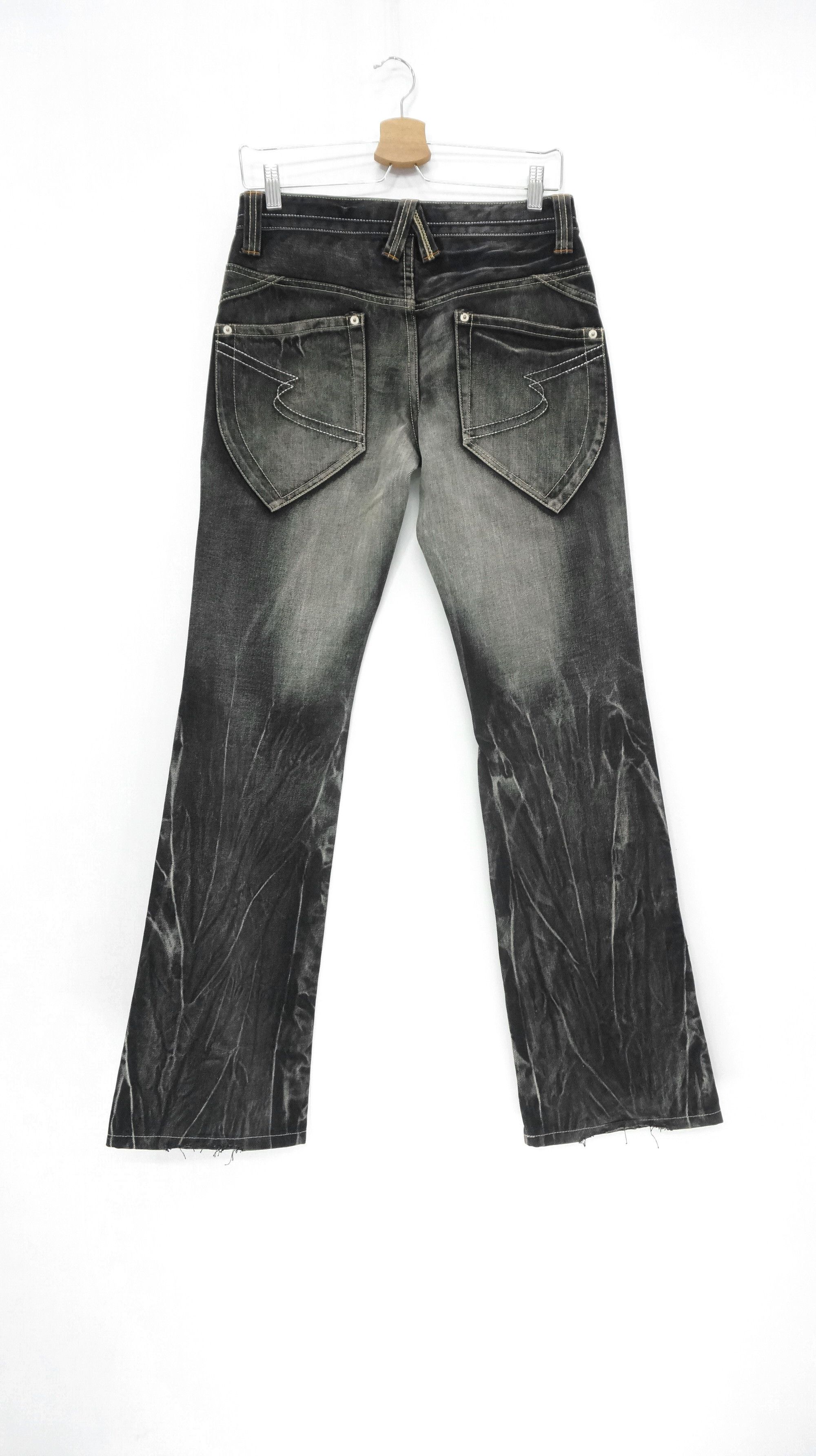 semanticdesign Flare 🔥 Semantic Design Vintage Faded Black Acid Wash Jeans Size US 28 / EU 44 - 3 Thumbnail