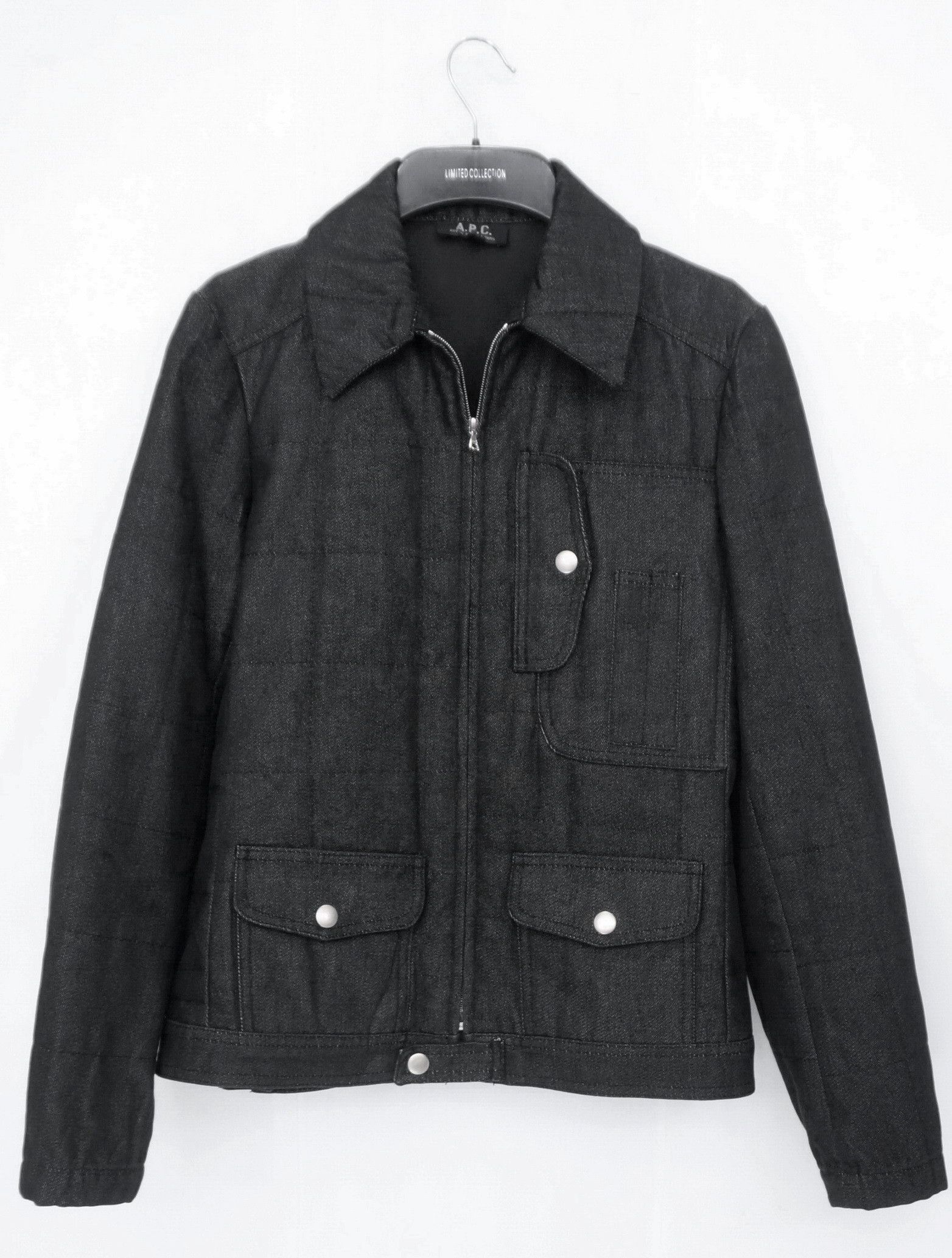 A.P.C. Vintage APC Quilted Black Denim Jacket Size US S / EU 44-46 / 1 - 2 Thumbnail
