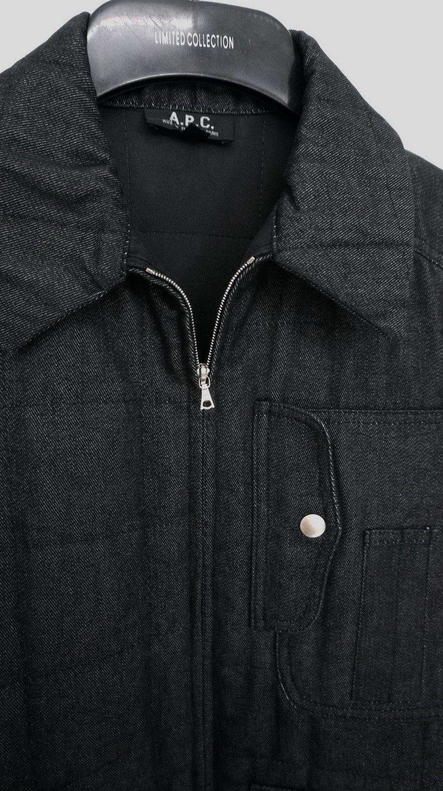 A.P.C. Vintage APC Quilted Black Denim Jacket Size US S / EU 44-46 / 1 - 4 Thumbnail