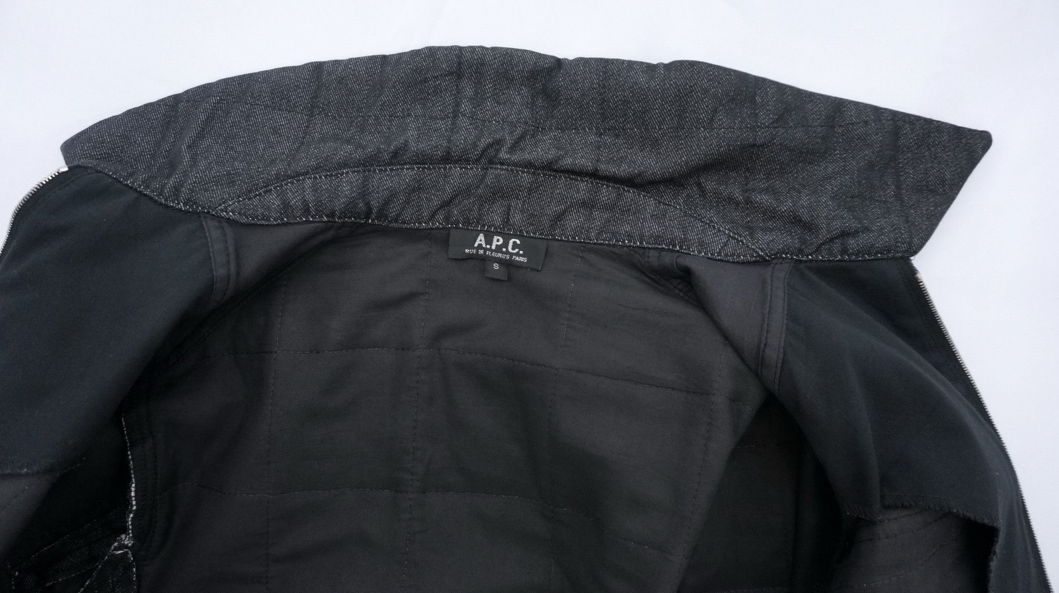 A.P.C. Vintage APC Quilted Black Denim Jacket Size US S / EU 44-46 / 1 - 13 Thumbnail