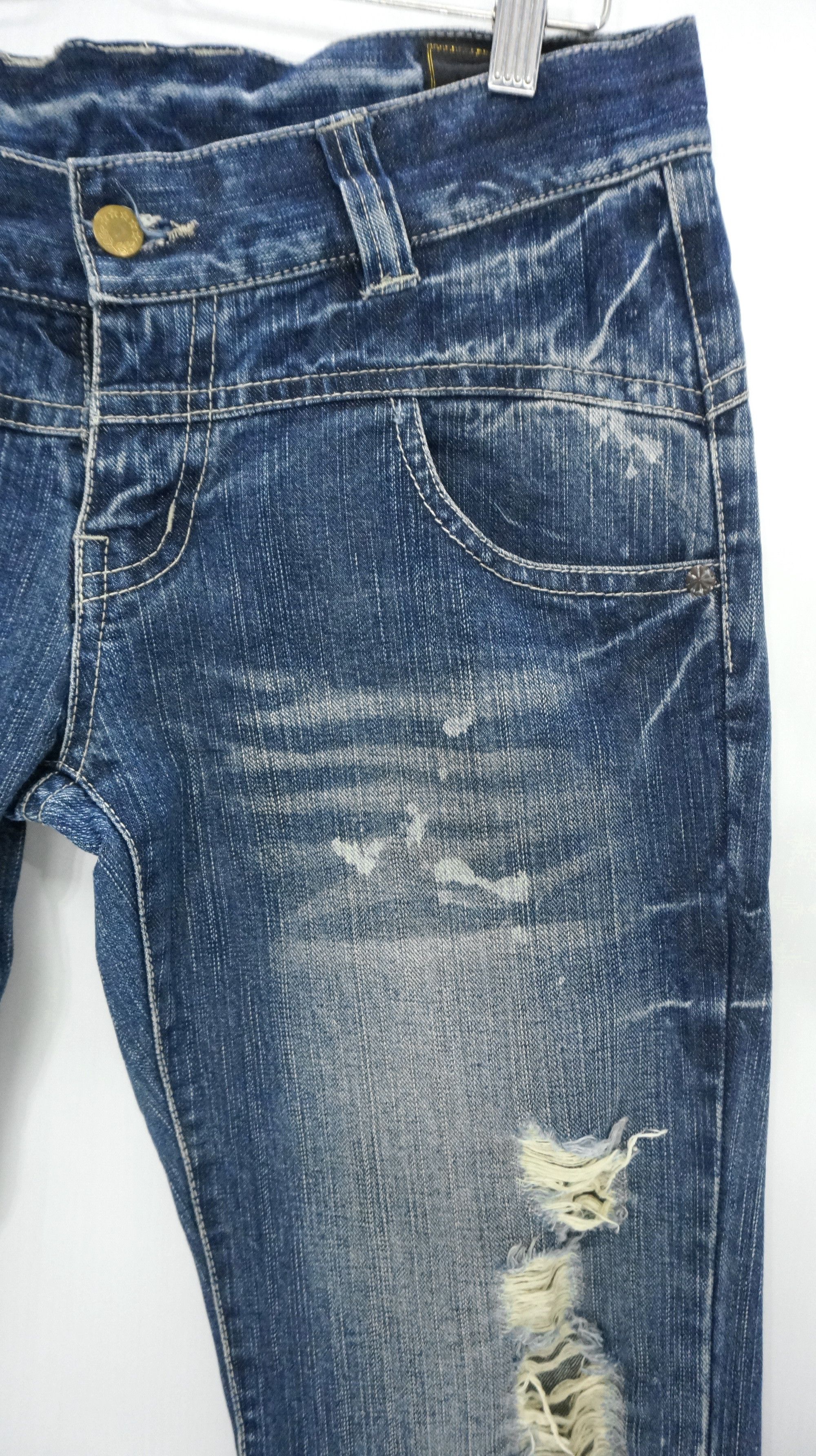 Japanese Brand VTG FLARE 🔥 VICE FAIRY Vintage Punk Distressed Jeans Size US 30 / EU 46 - 6 Thumbnail