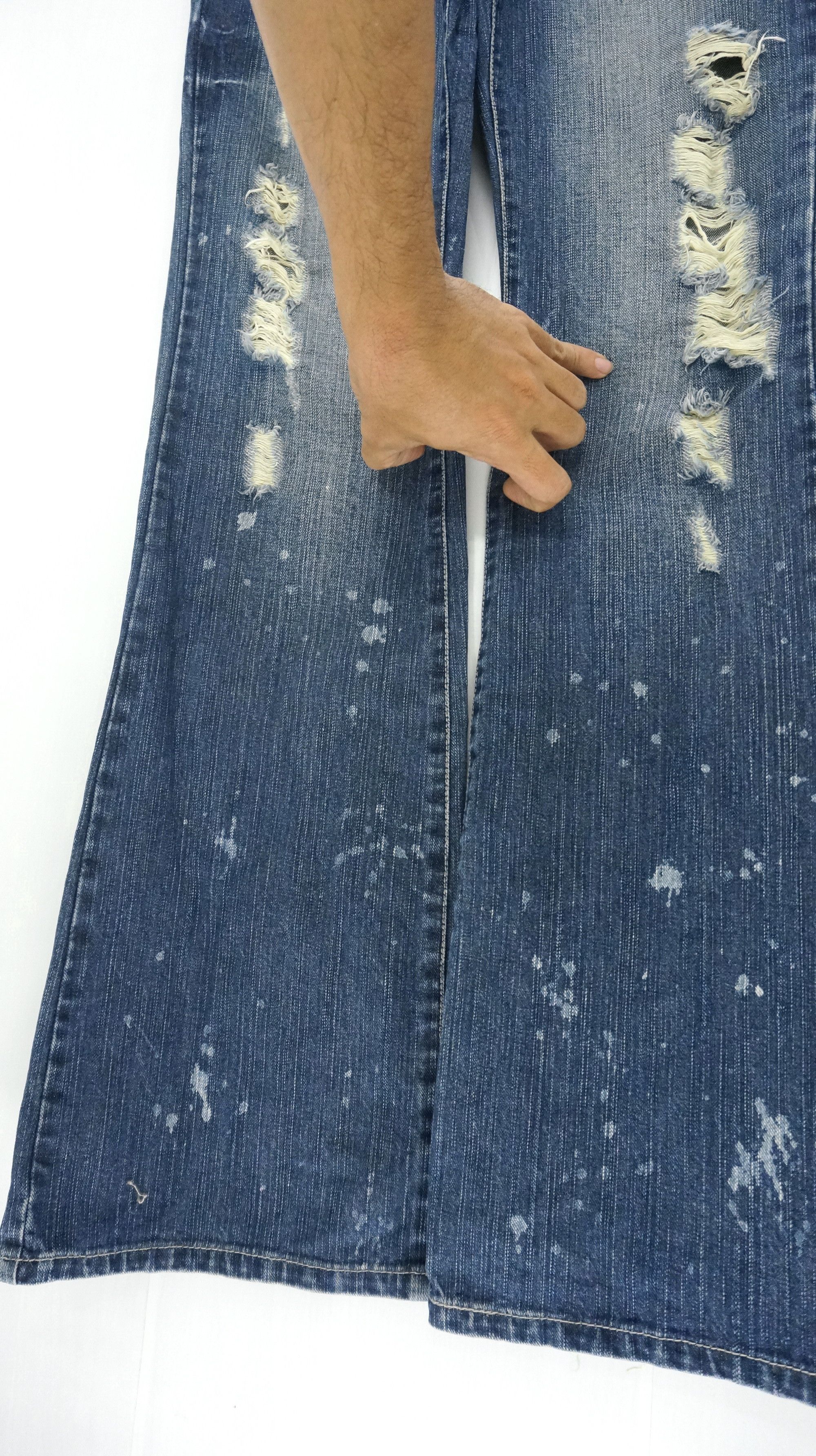 Japanese Brand VTG FLARE 🔥 VICE FAIRY Vintage Punk Distressed Jeans Size US 30 / EU 46 - 8 Thumbnail