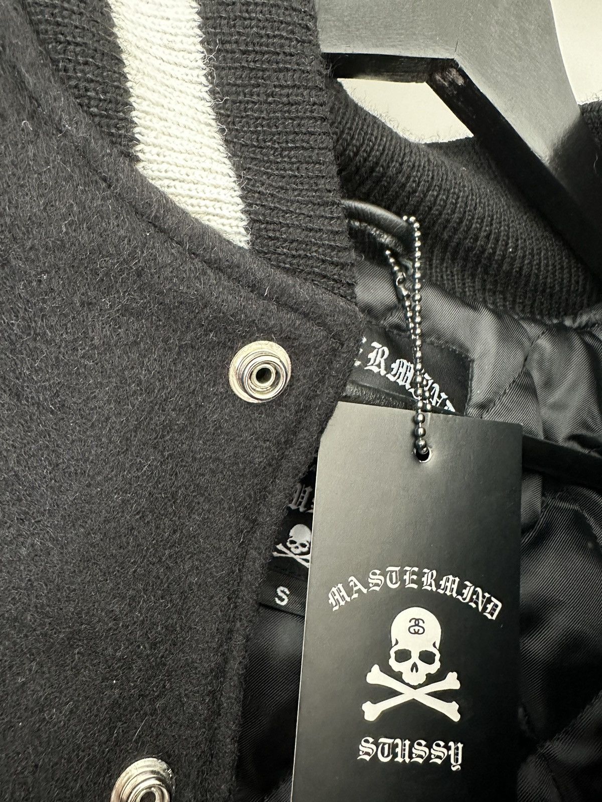 Mastermind Japan × Stussy Mastermind Japan x Stussy Varsity Jacket Leather sleeves Size US S / EU 44-46 / 1 - 3 Thumbnail