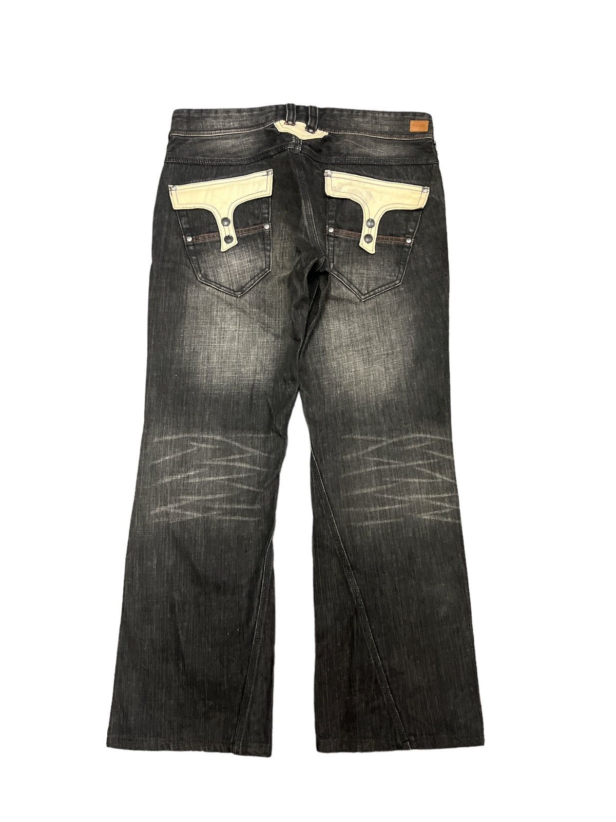 Other FLARED💥NICOLE CLUB DISTRESSED DENIM TWIST PANT Size US 33 - 6 Thumbnail