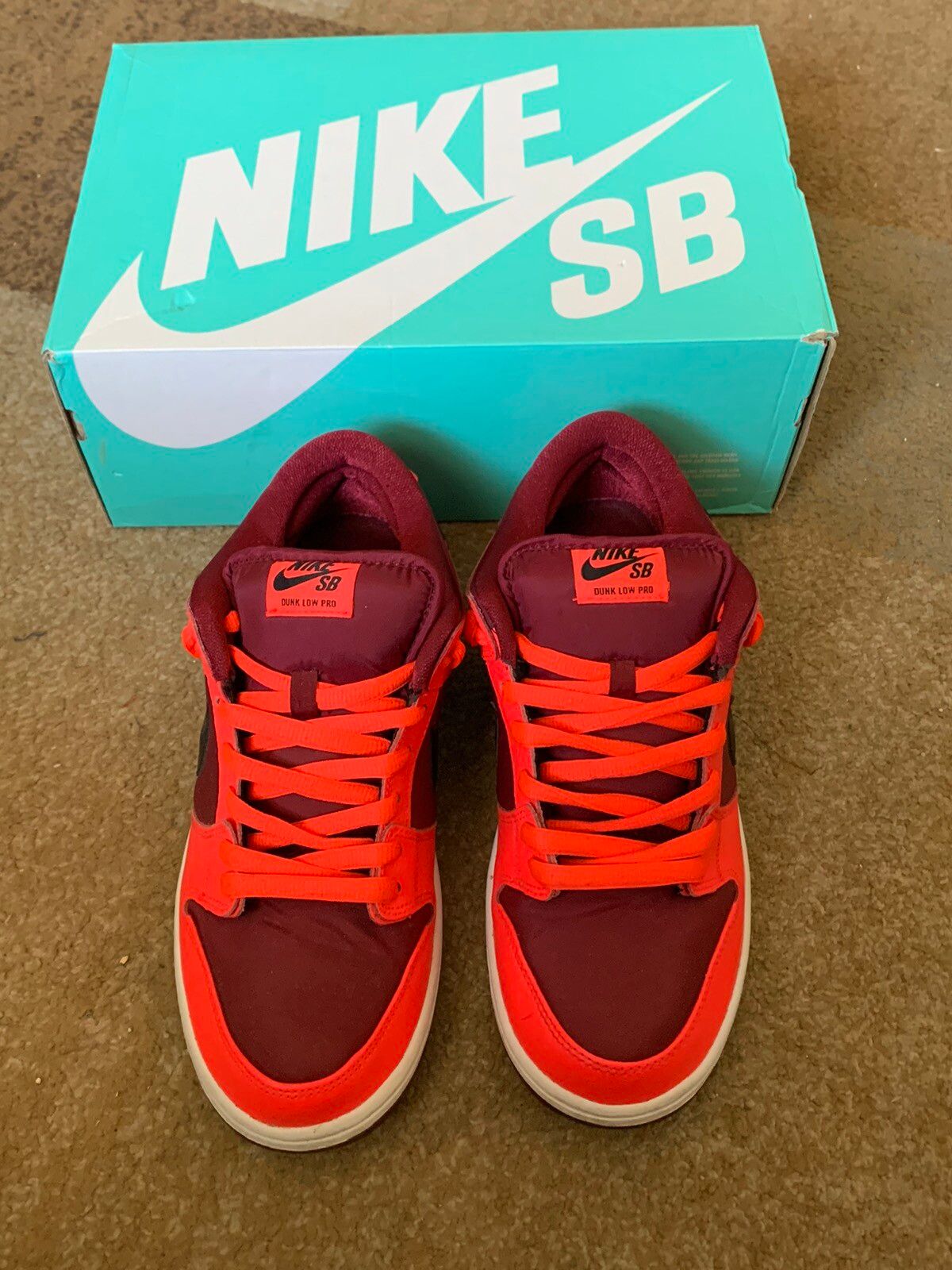 Pre-owned Nike X Vintage Nike Sb Dunk Low Crimson Laser Shoes In Red