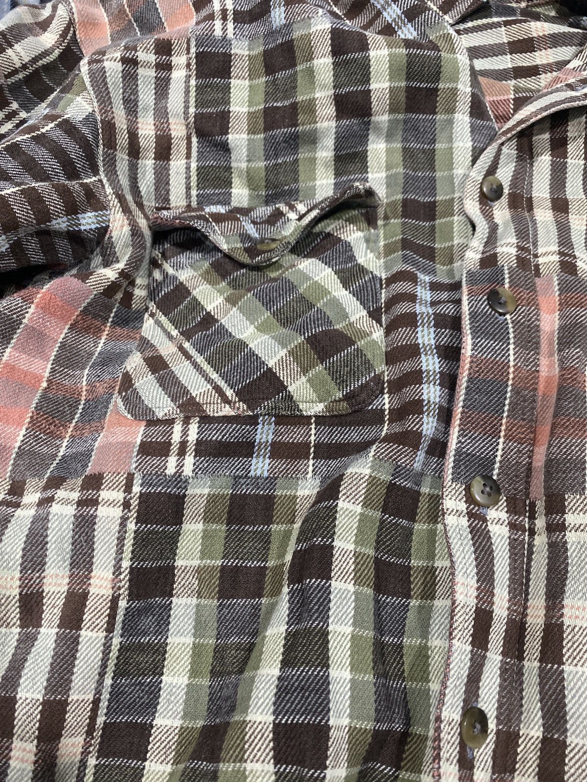 Japanese Brand FIRSTDOWN PATCHWORK FLANNEL WORK SHIRT STYLE Size US L / EU 52-54 / 3 - 7 Thumbnail