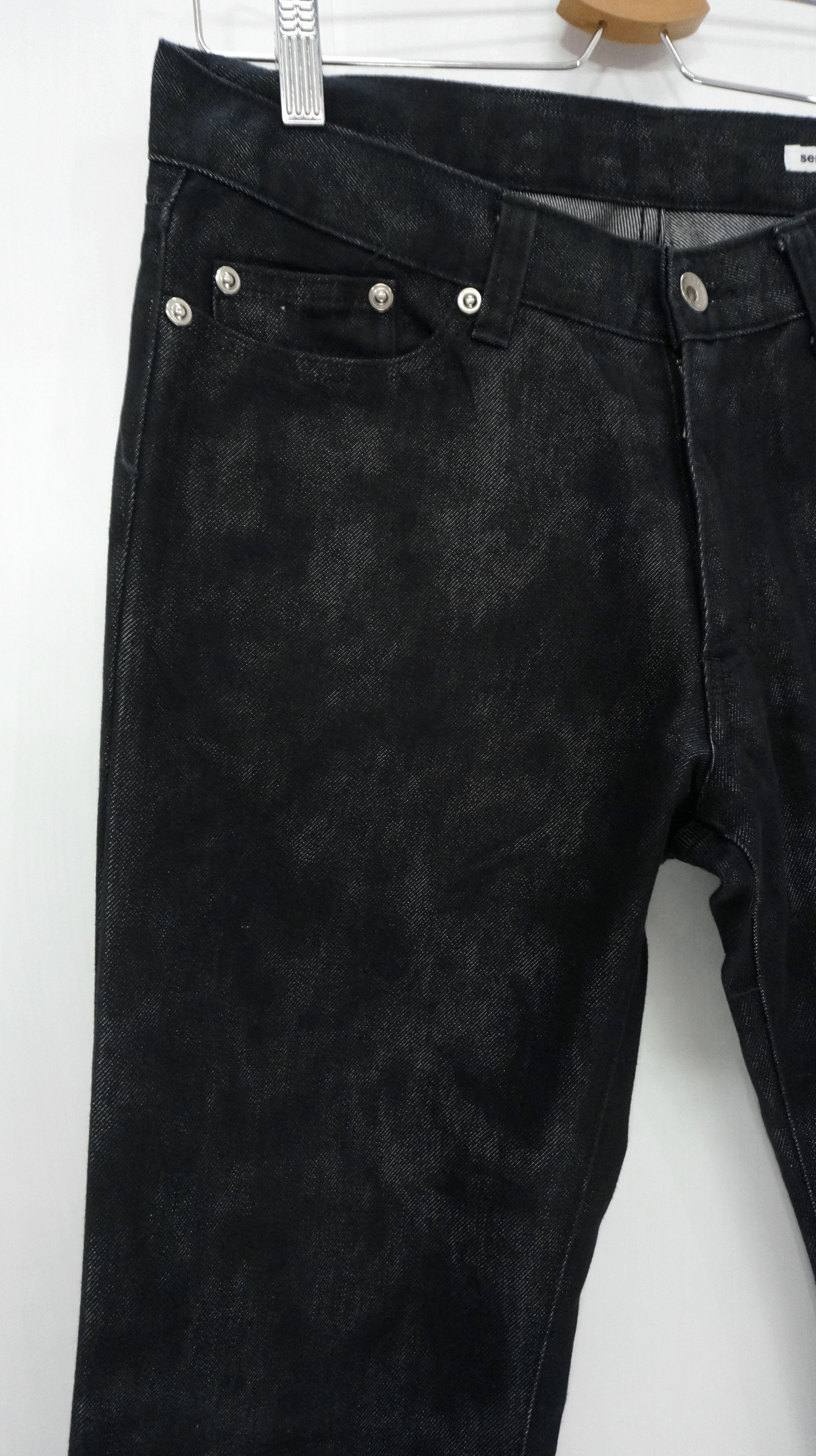 semanticdesign 🔥 Semantic Design Acid Black Denim Flare Jeans Pants Size US 31 - 3 Thumbnail