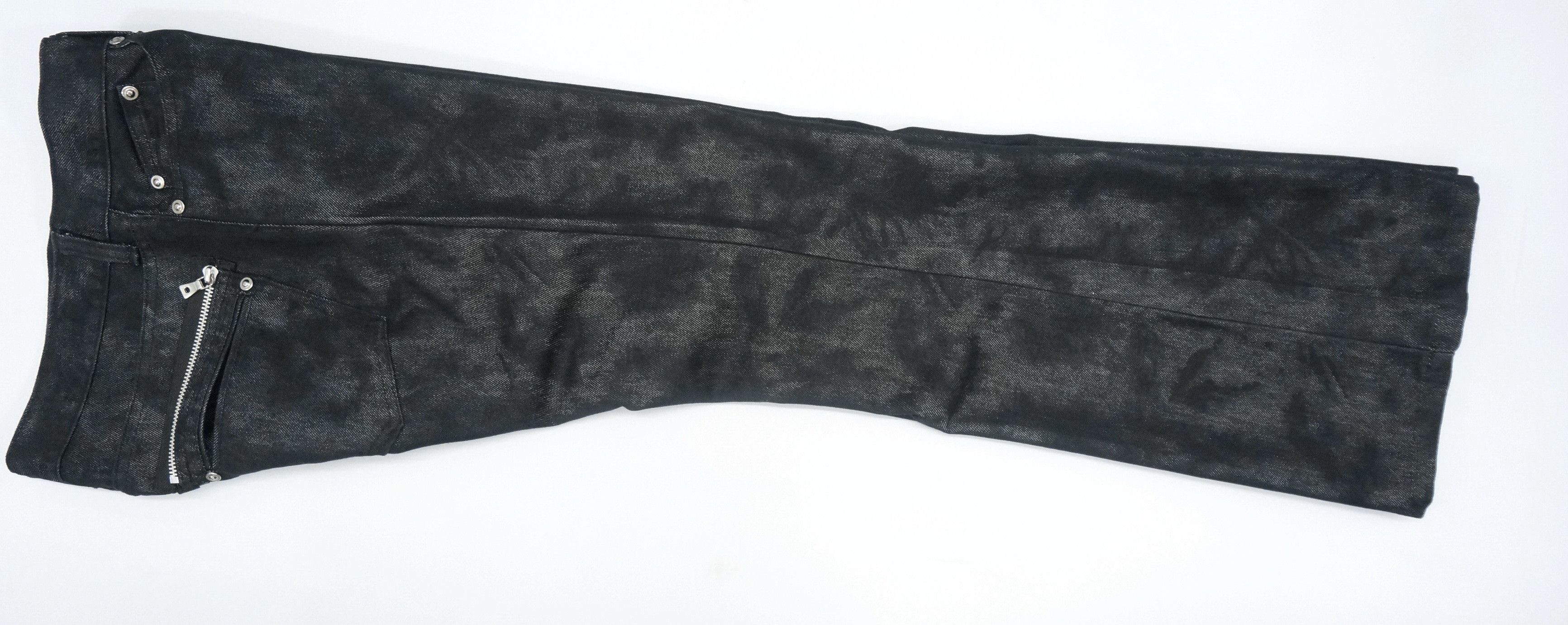 semanticdesign 🔥 Semantic Design Acid Black Denim Flare Jeans Pants Size US 31 - 10 Thumbnail