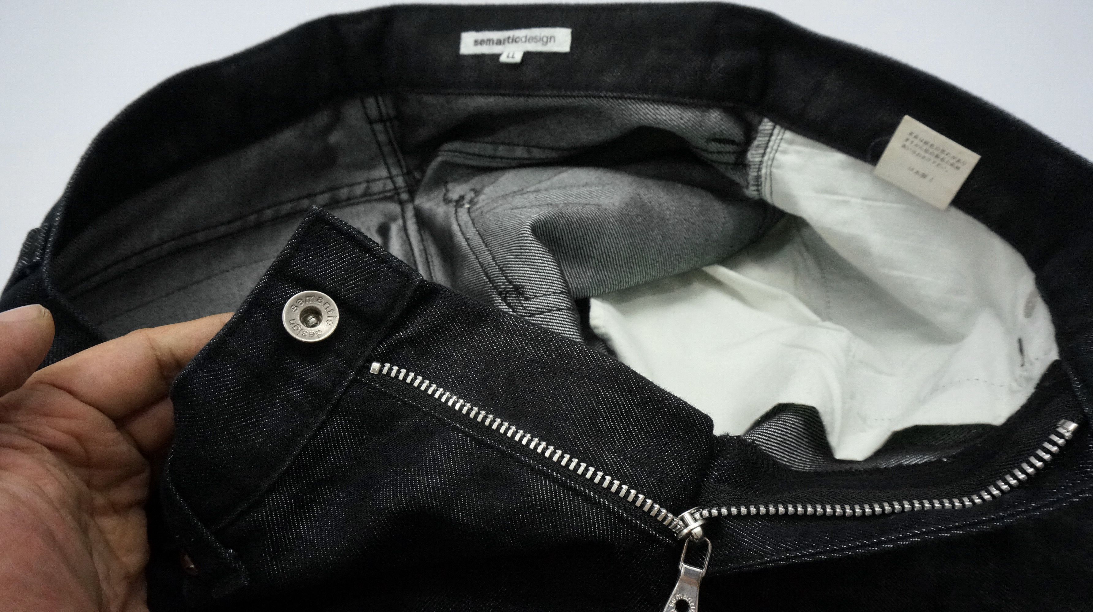 semanticdesign 🔥 Semantic Design Acid Black Denim Flare Jeans Pants Size US 31 - 17 Thumbnail